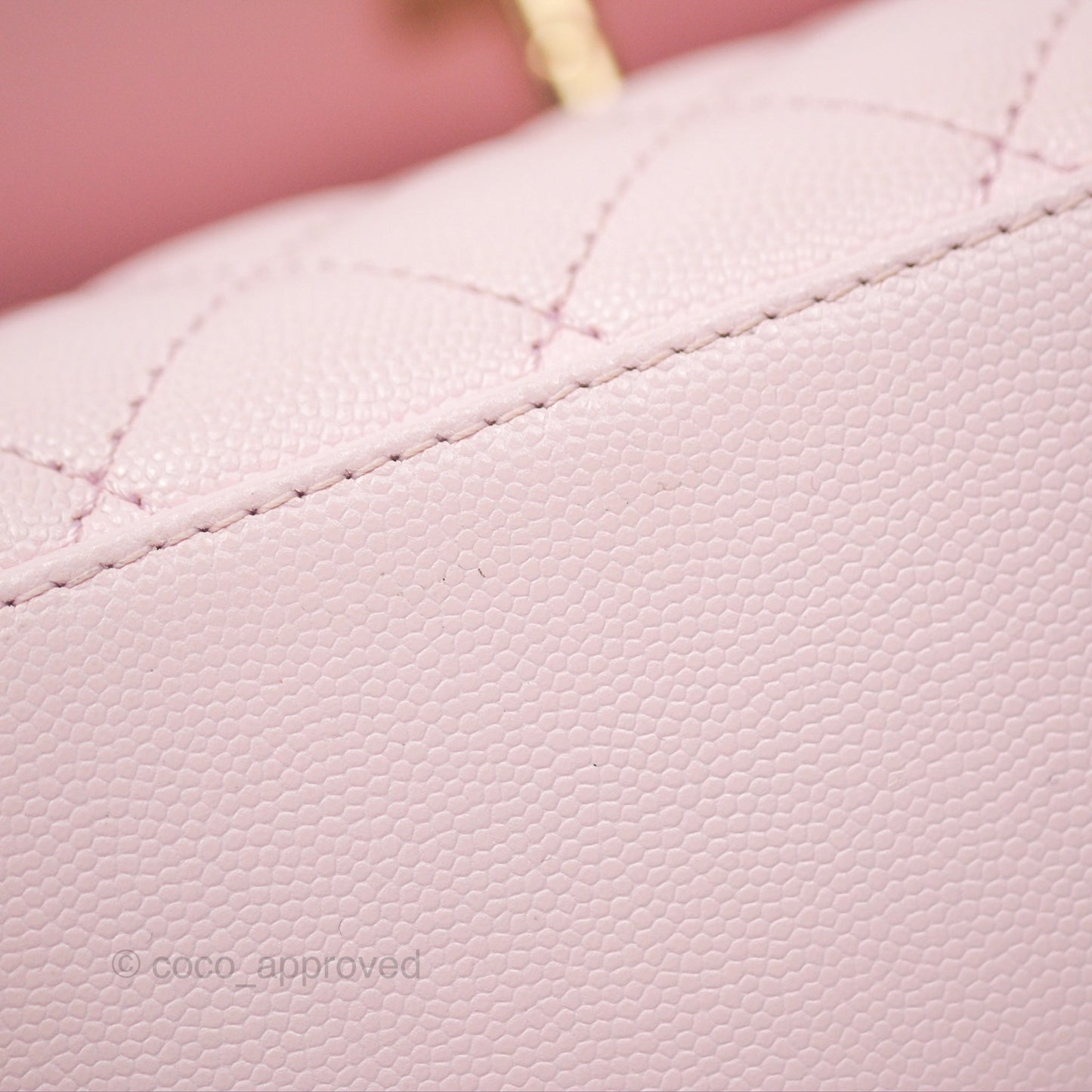 Chanel Small Coco Handle Light Pink Caviar Gold Hardware