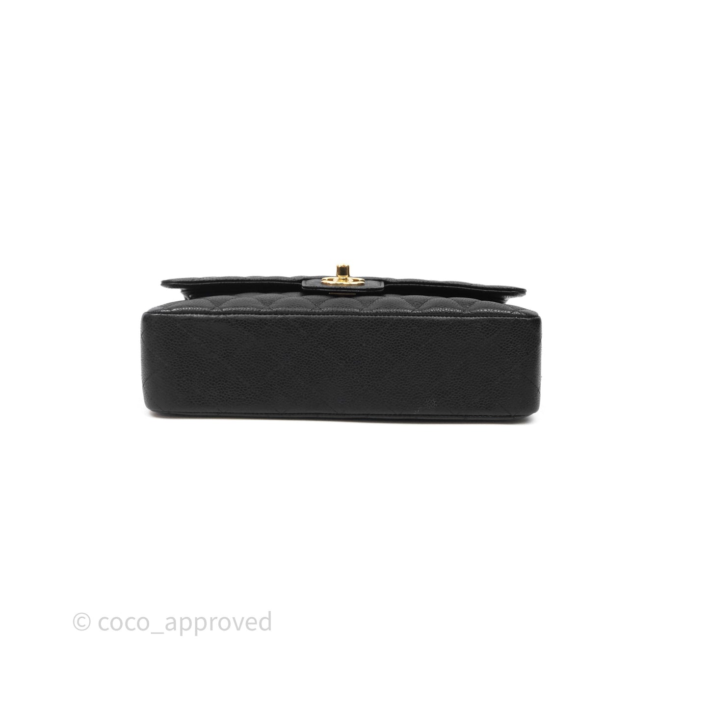 Chanel Classic M/L Medium Flap Quilted Black Caviar Gold Hardware