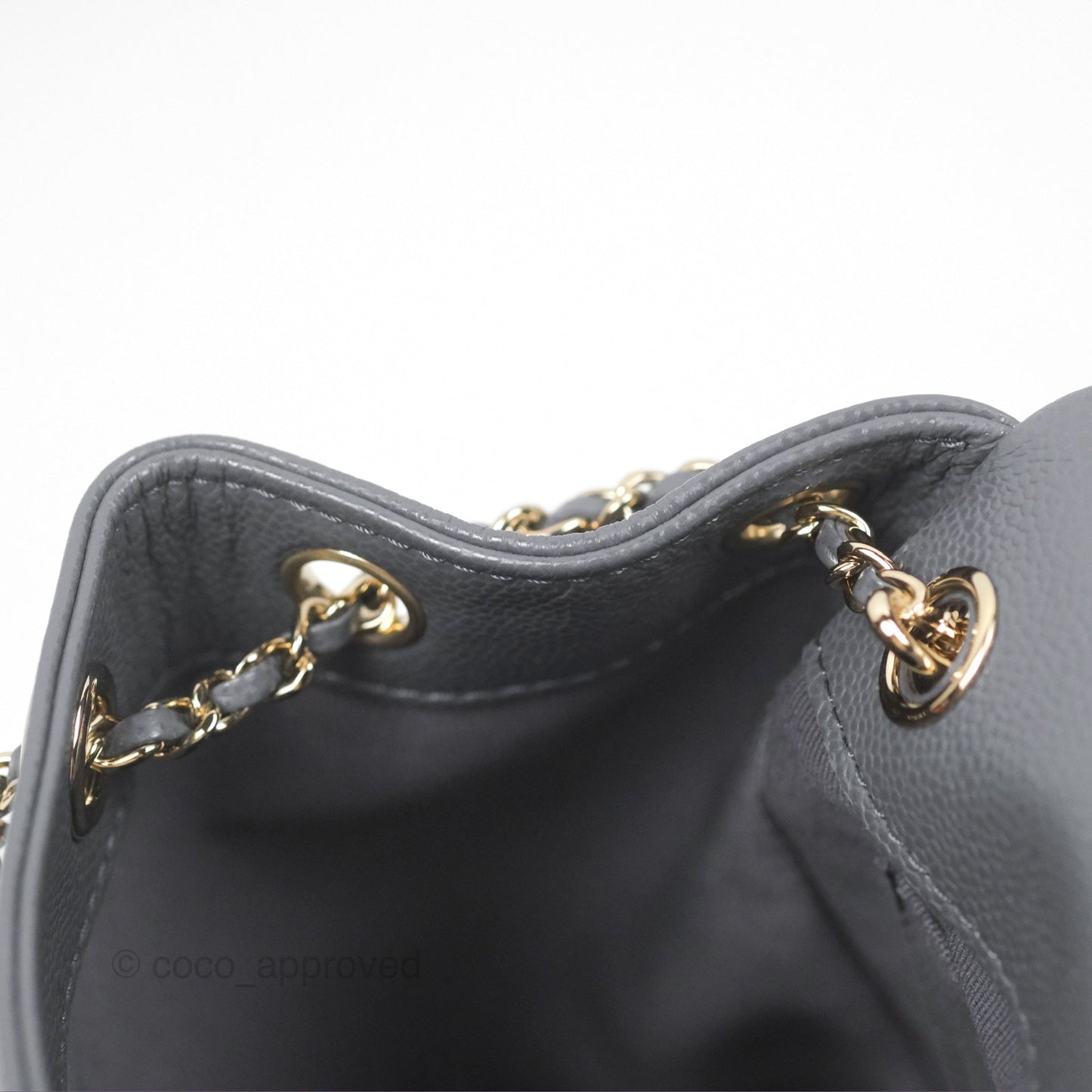 Chanel Duma Backpack Medium Grey Caviar Gold Hardware