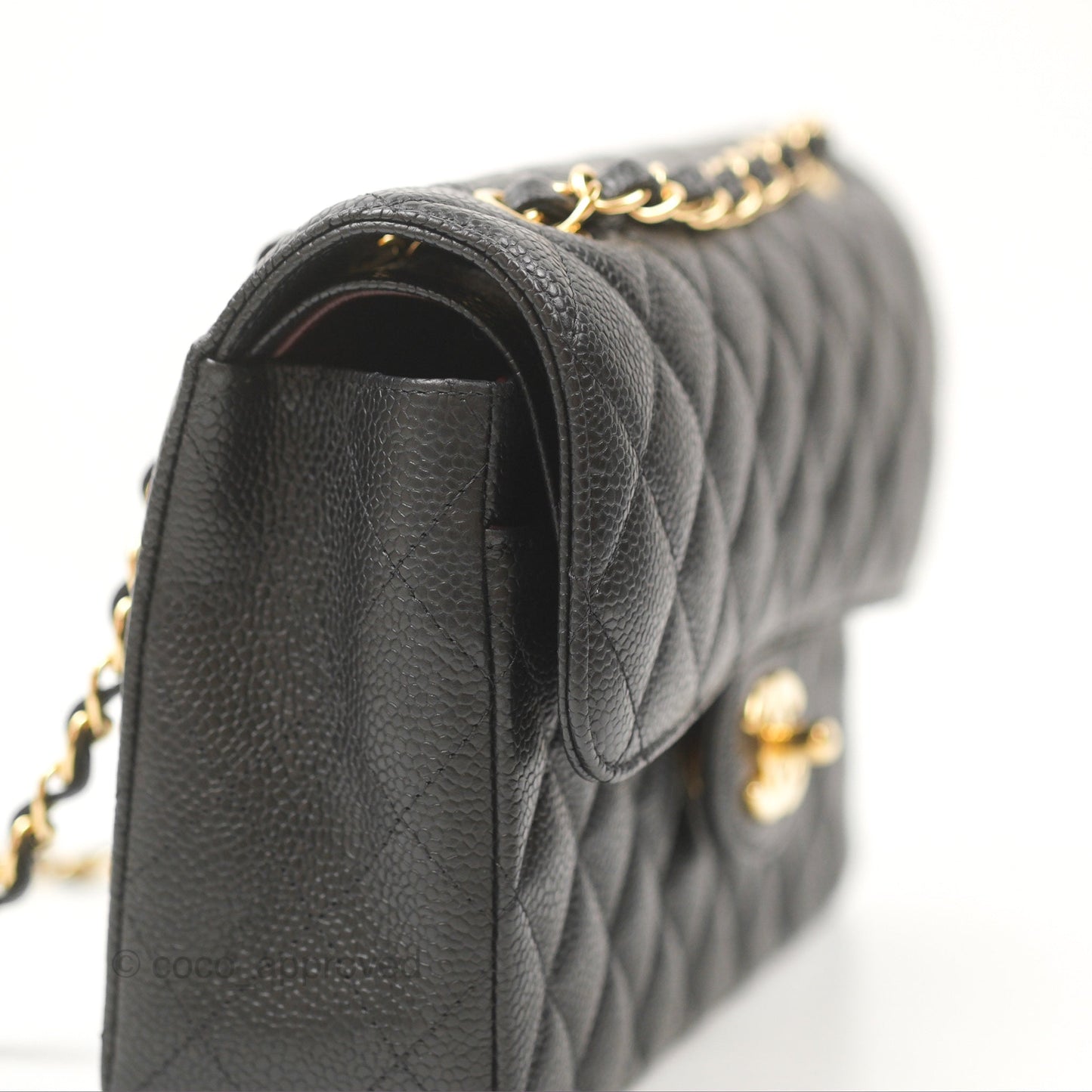 Chanel Classic Small S/M Flap Black Caviar Gold Hardware