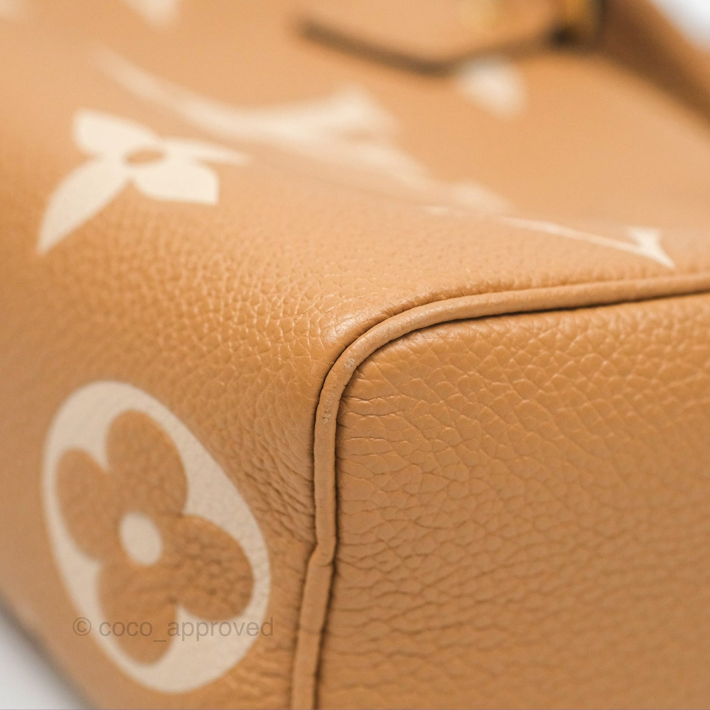 Louis Vuitton Nano Speedy Monogram Arizona Creme