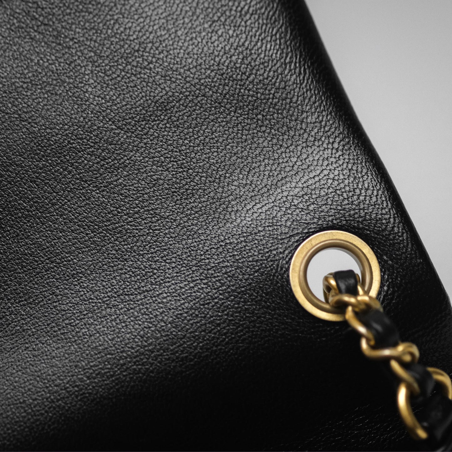 Chanel Pearl Crush Mini Square Quilted Black Lambskin Aged Gold Hardware