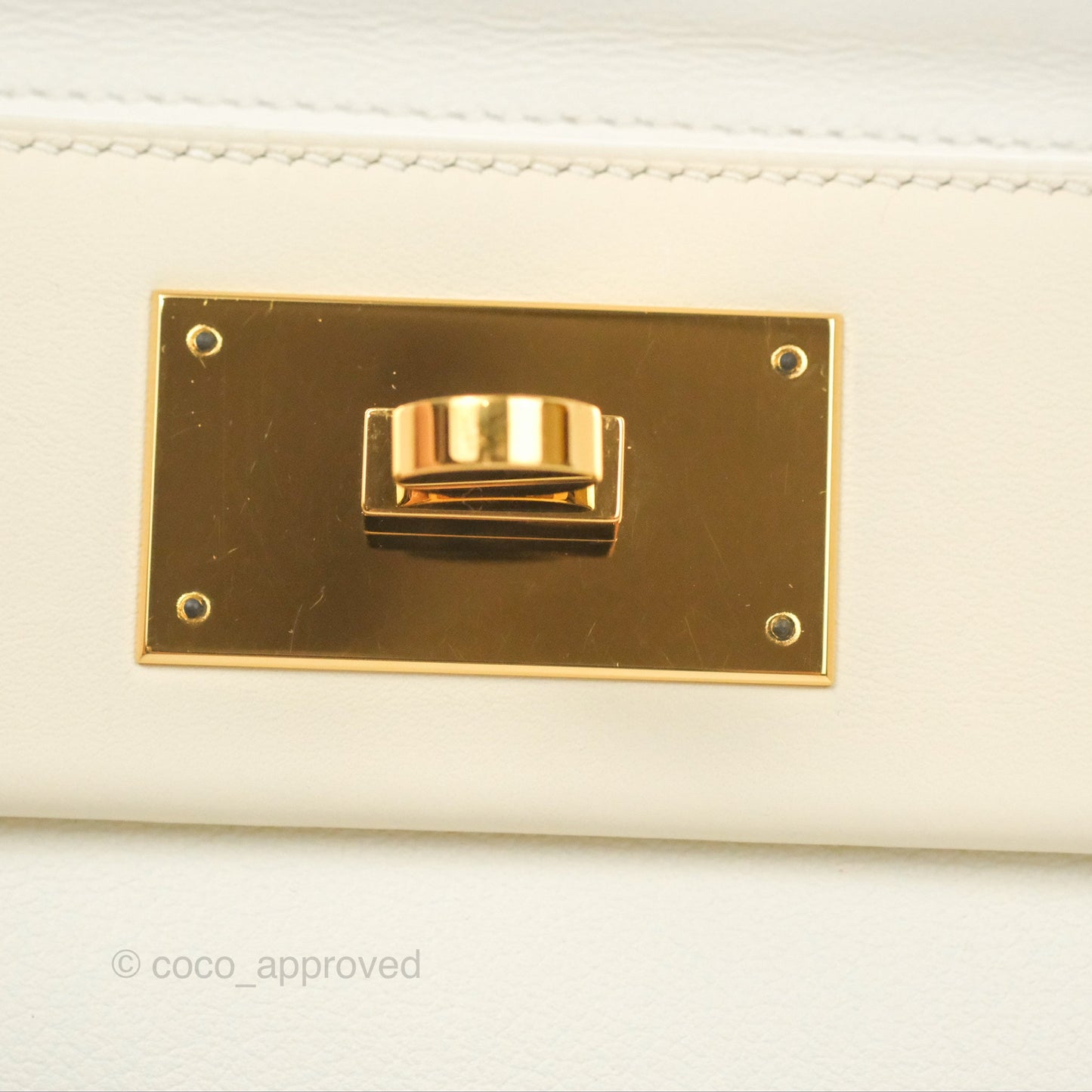 Hermès 24/24 21 Mini Blanc/Nata Evercolour/Swift Gold Hardware