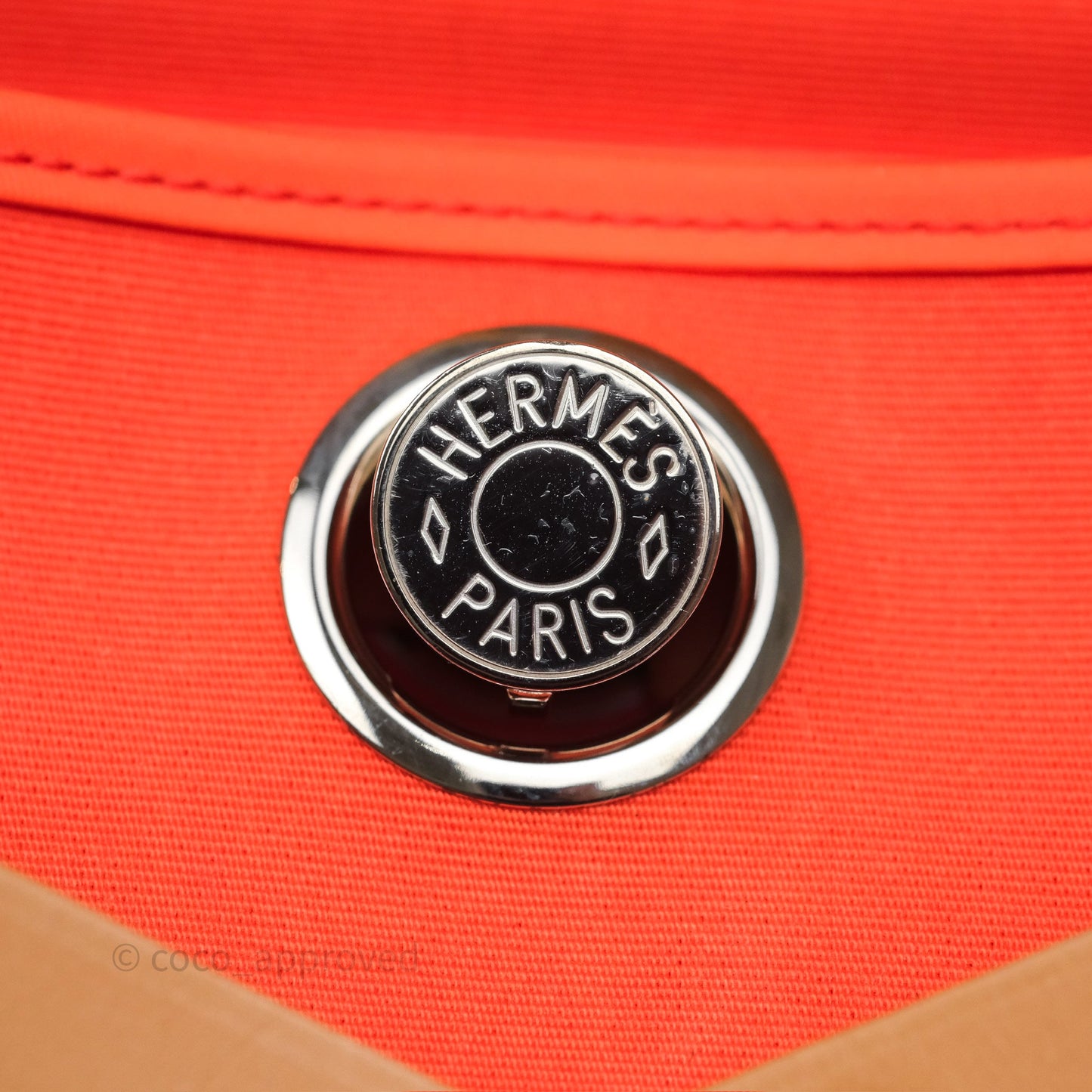 Hermès Herbag Zip 31 Capucine 9T / Fauve 34 Canvas Palladium Hardware