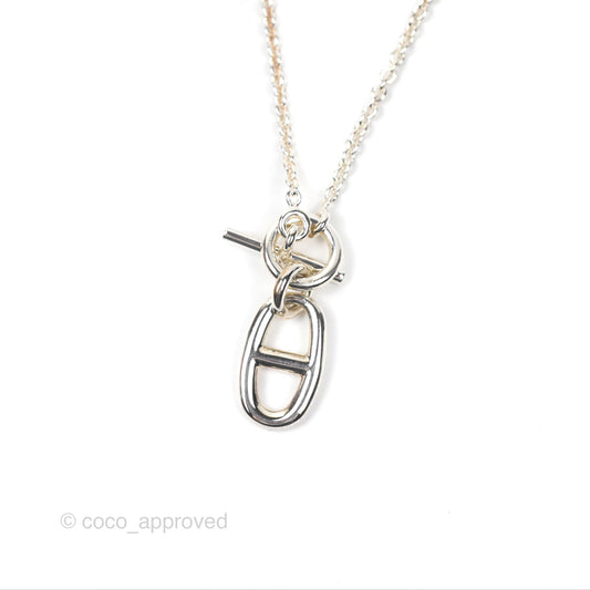 Hermes Chaine d'ancre Pendant Necklace Silver 925