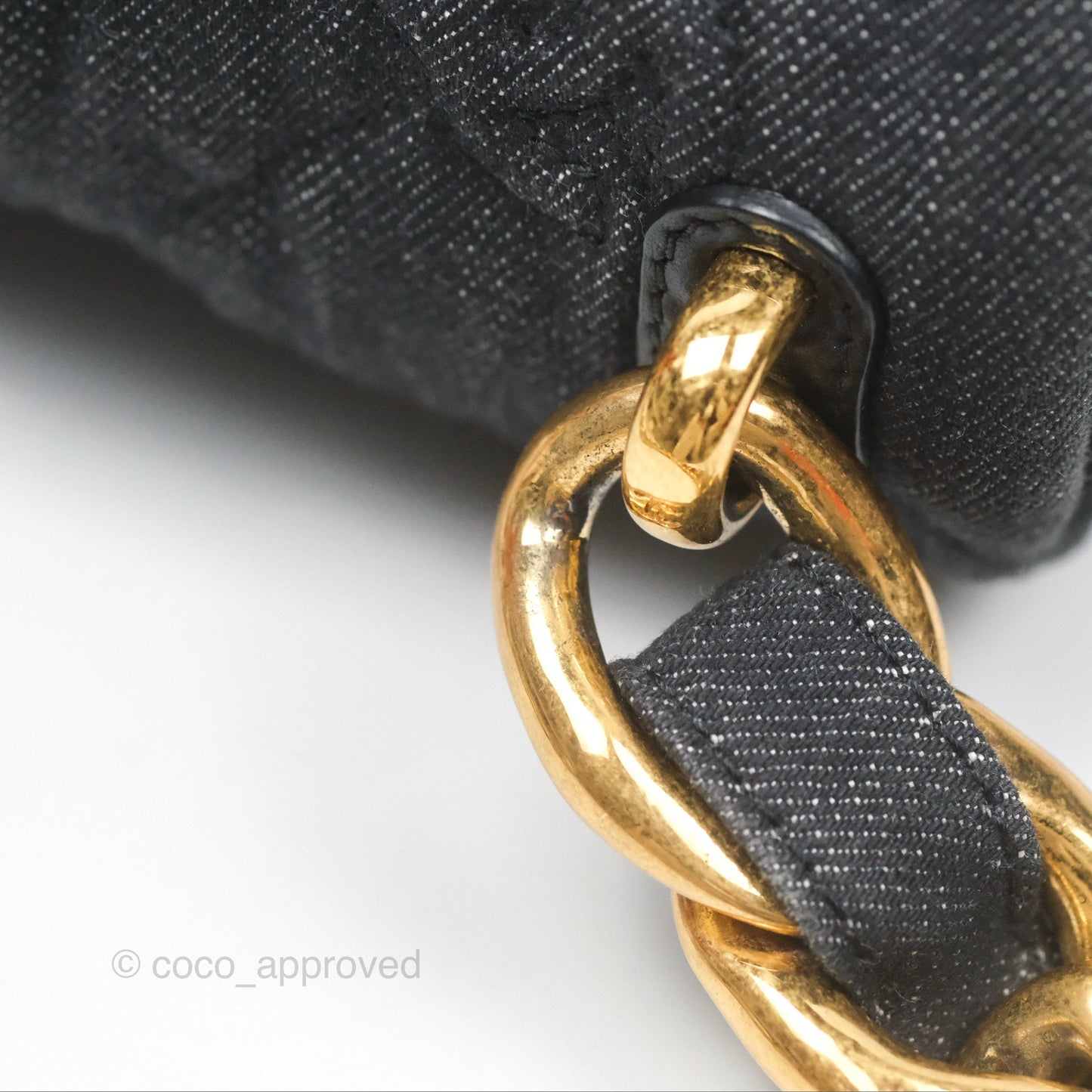 Chanel Medium Funky Town Flap Denim Aged Gold Hardware 22S