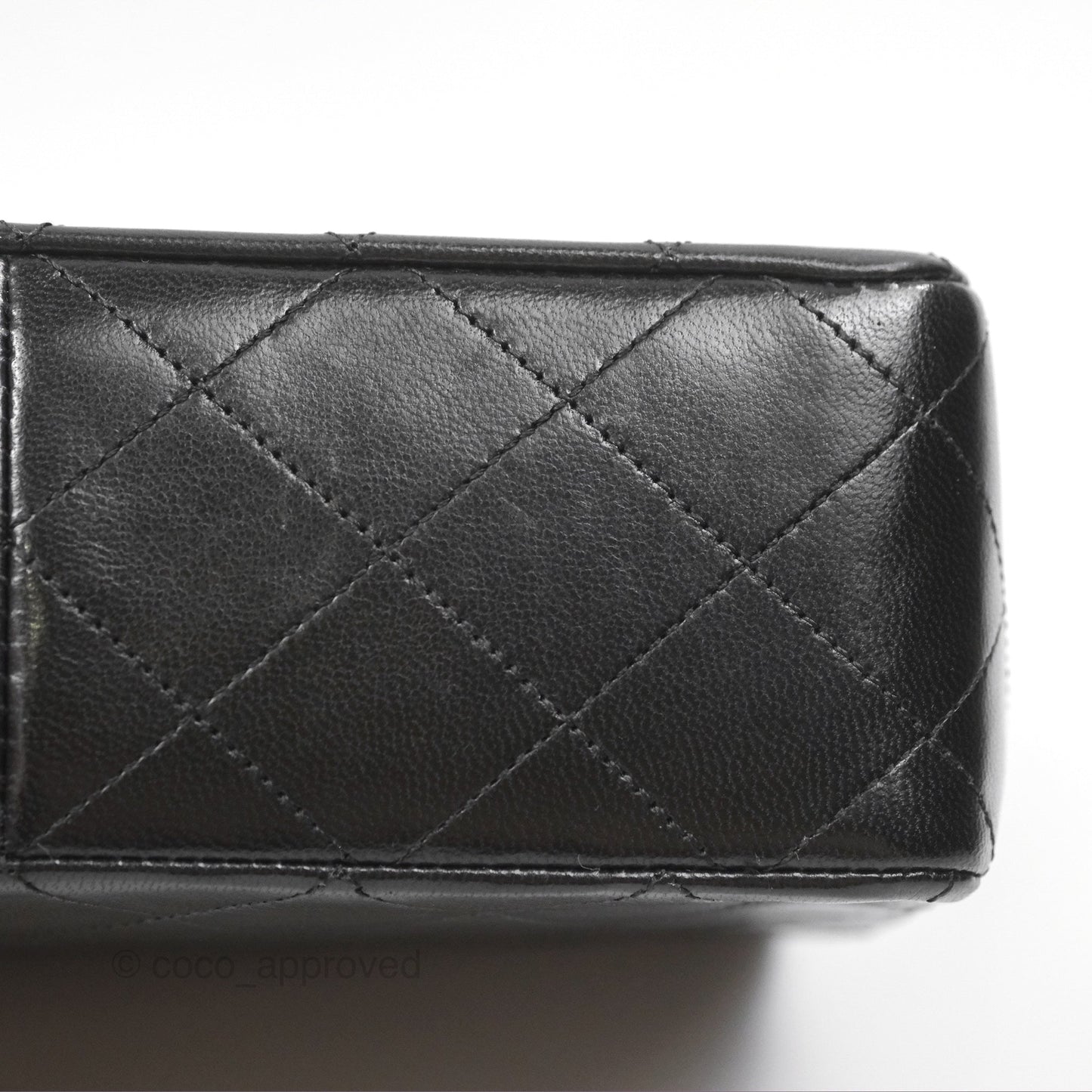 Chanel Vintage Square Flap Bag Black Lambskin 24K Gold Hardware
