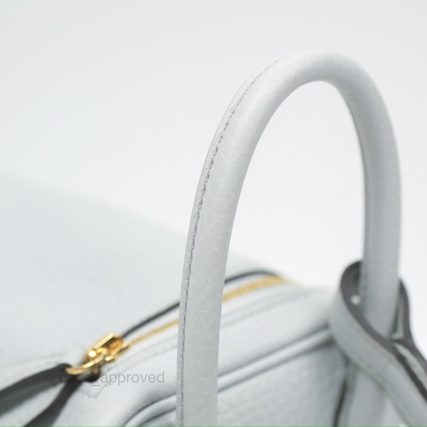 Hermès Mini Lindy 20 Bleu Pale Clemence Gold Hardware