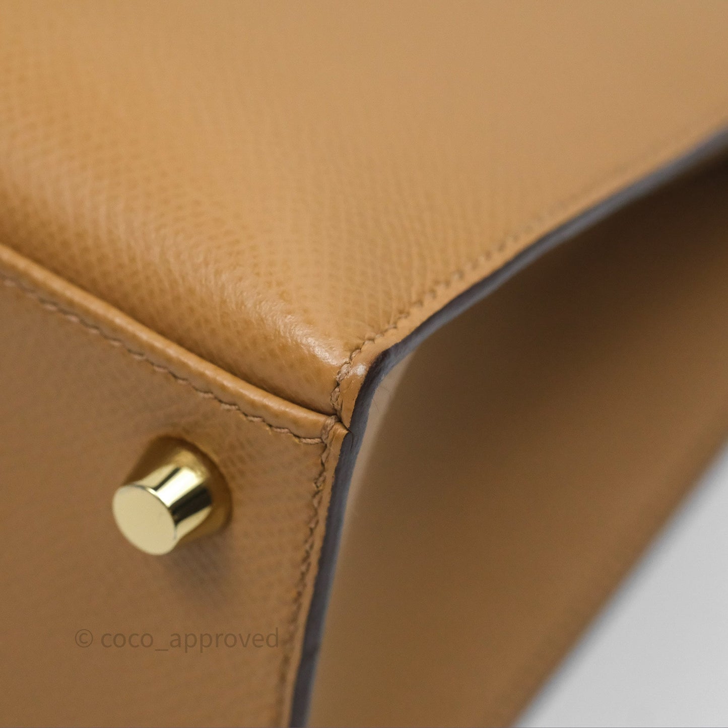 Hermès Sellier Kelly 25 Chai 0M Epsom Gold Hardware