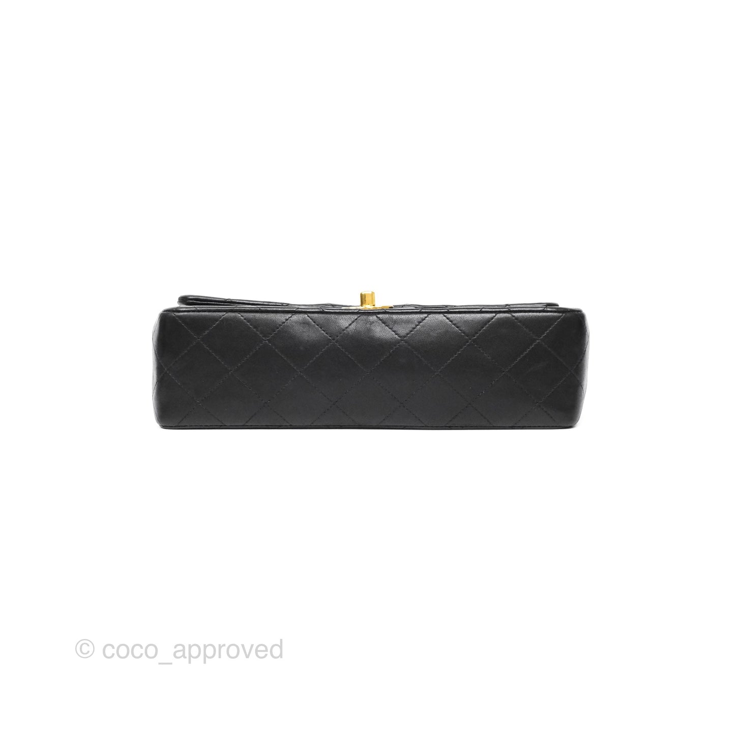 Chanel Vintage Small Classic Flap Black Lambskin 24K Gold Hardware