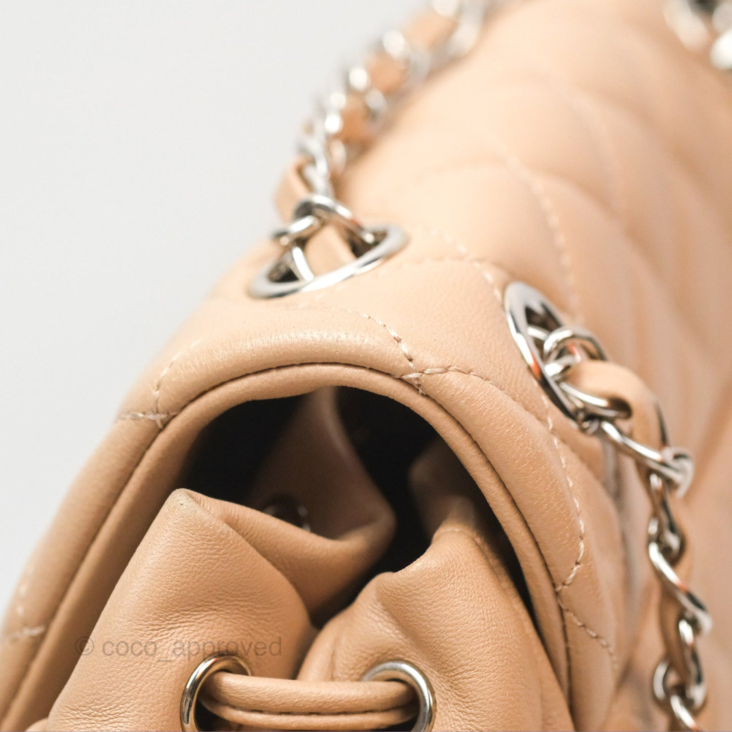 Chanel Quilted Small Urban Spirit Backpack Beige Lambskin Silver Hardware