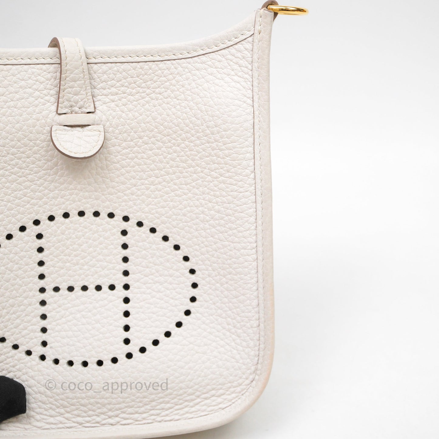 Hermès Mini Evelyne 16 Gris Pale M4 Clemence Gold Hardware