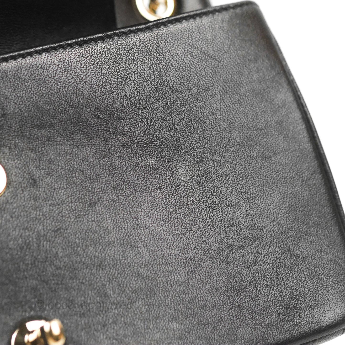 Chanel Chevron Mademoiselle Flap Bag Black Sheepskin Gold Hardware