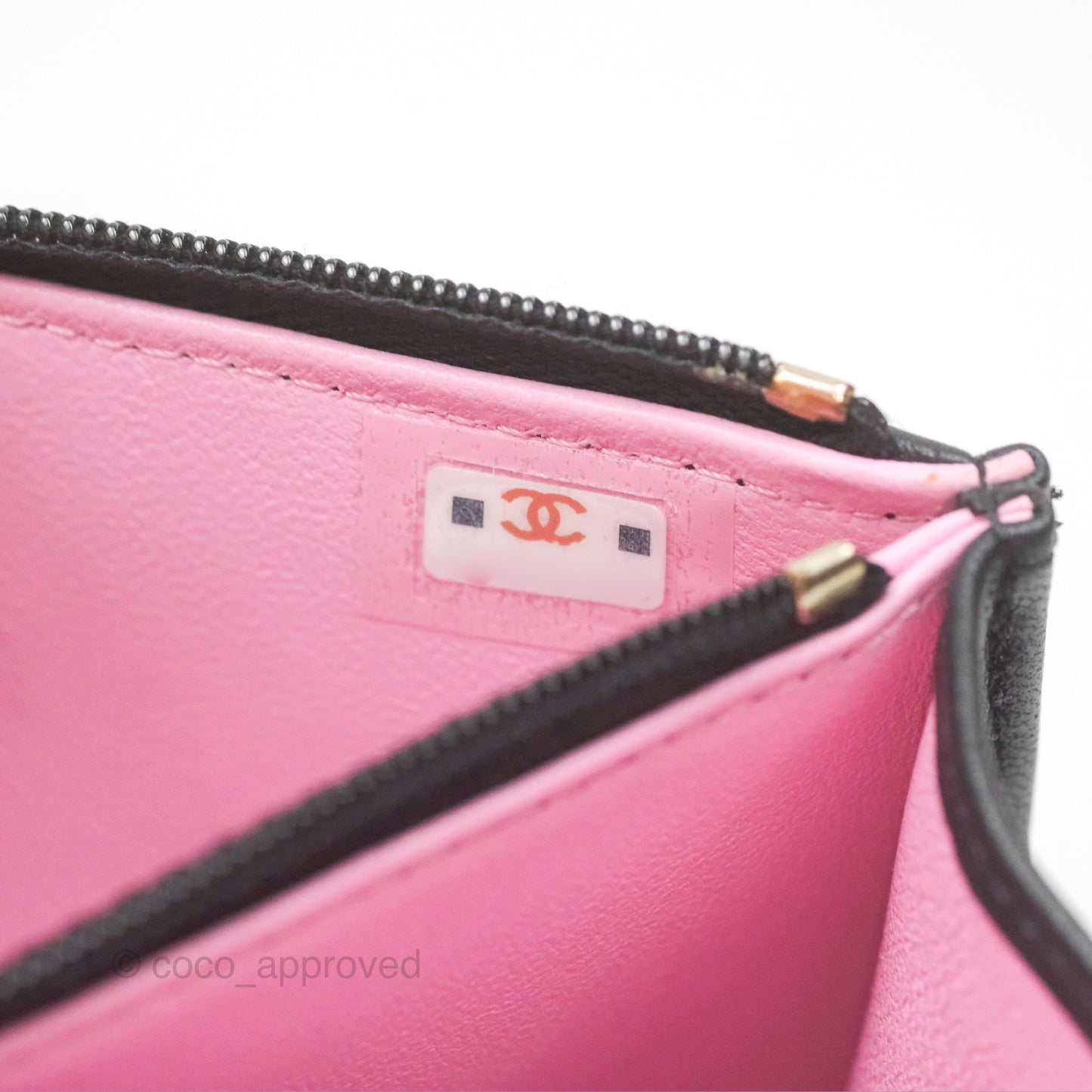 Chanel Top Handle Mini WOC Phone Holder Black/Pink Lambskin Gold Hardware 23P