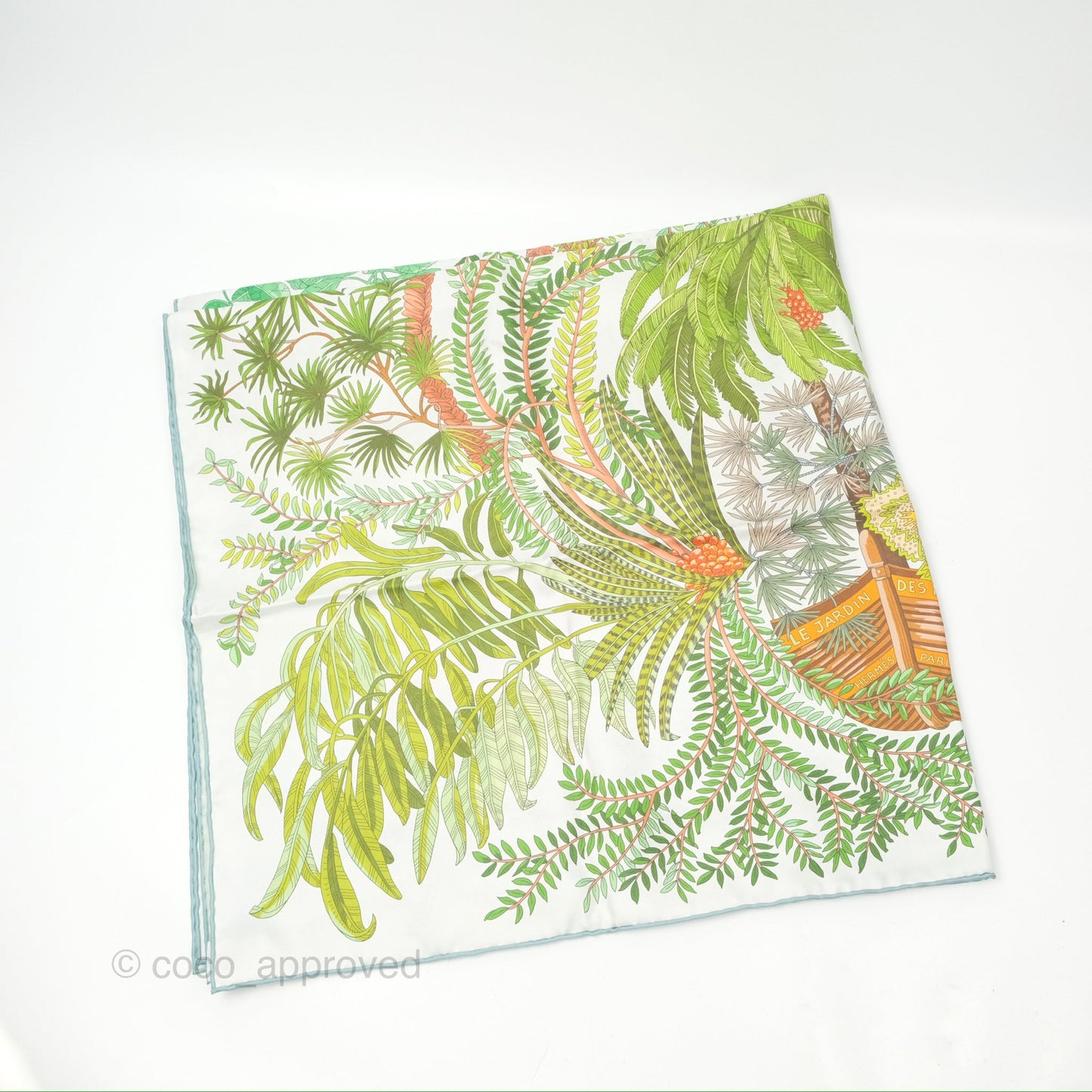 Hermes Le Jardin des Peintres Double Face Scarf 90