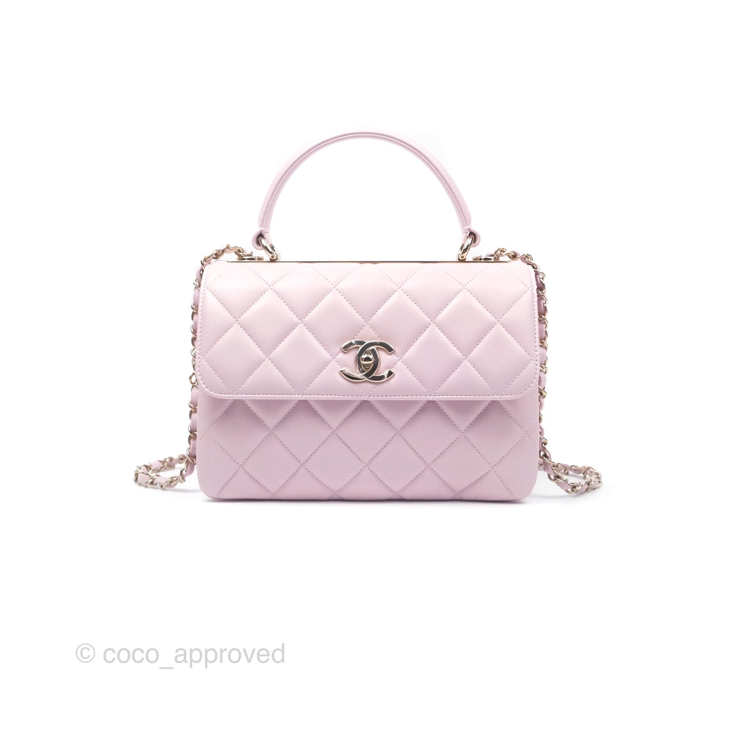 Chanel Small Trendy CC Mauve Pink Lambskin Gold Hardware