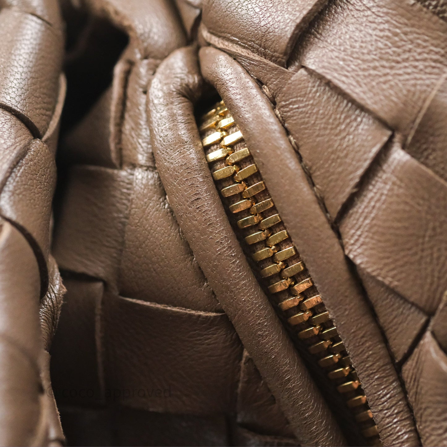 Bottega Veneta Small Jodie Bag Intrecciato Brown Lambskin Gold Hardware
