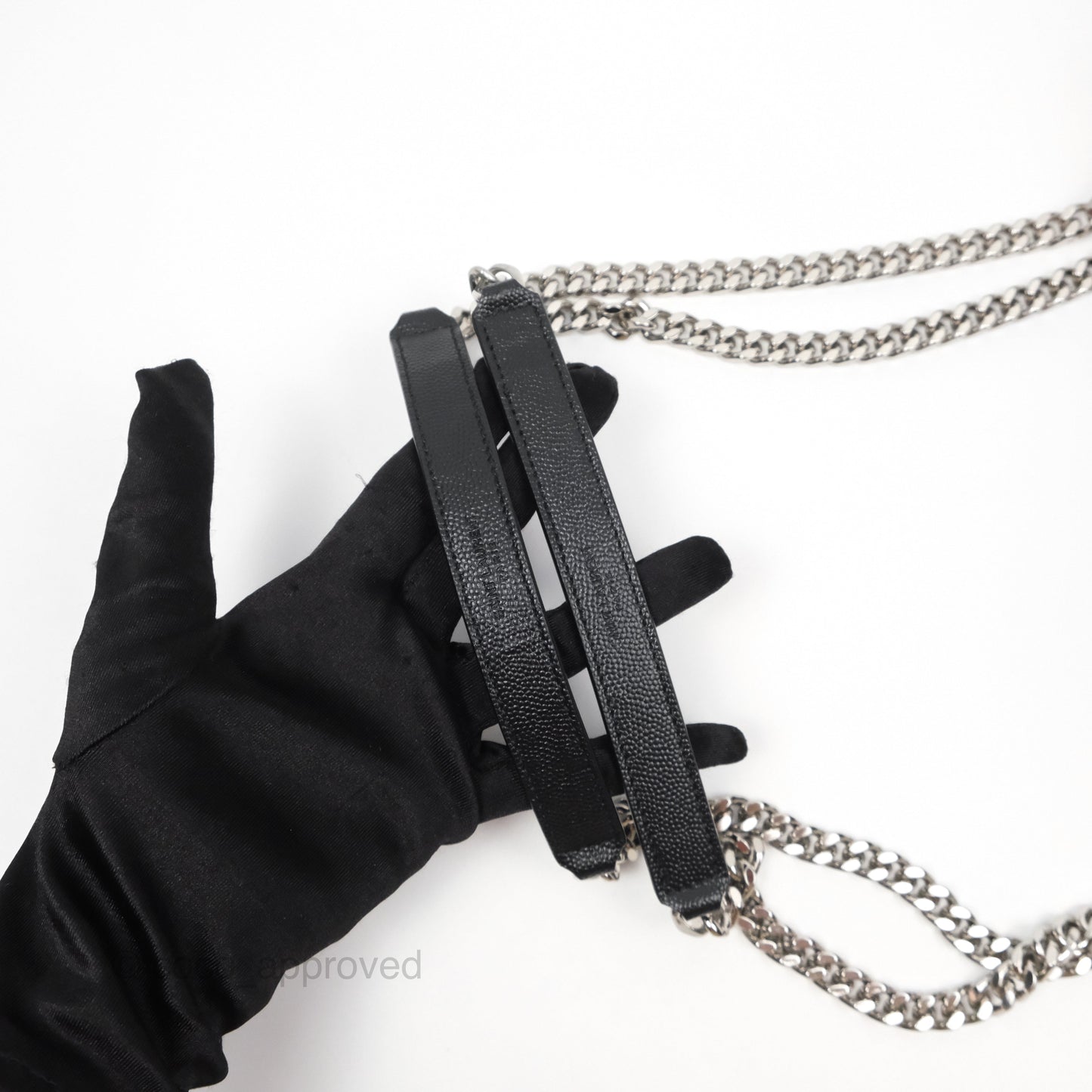 Saint Laurent Medium Envelope Black Caviar Silver Hardware