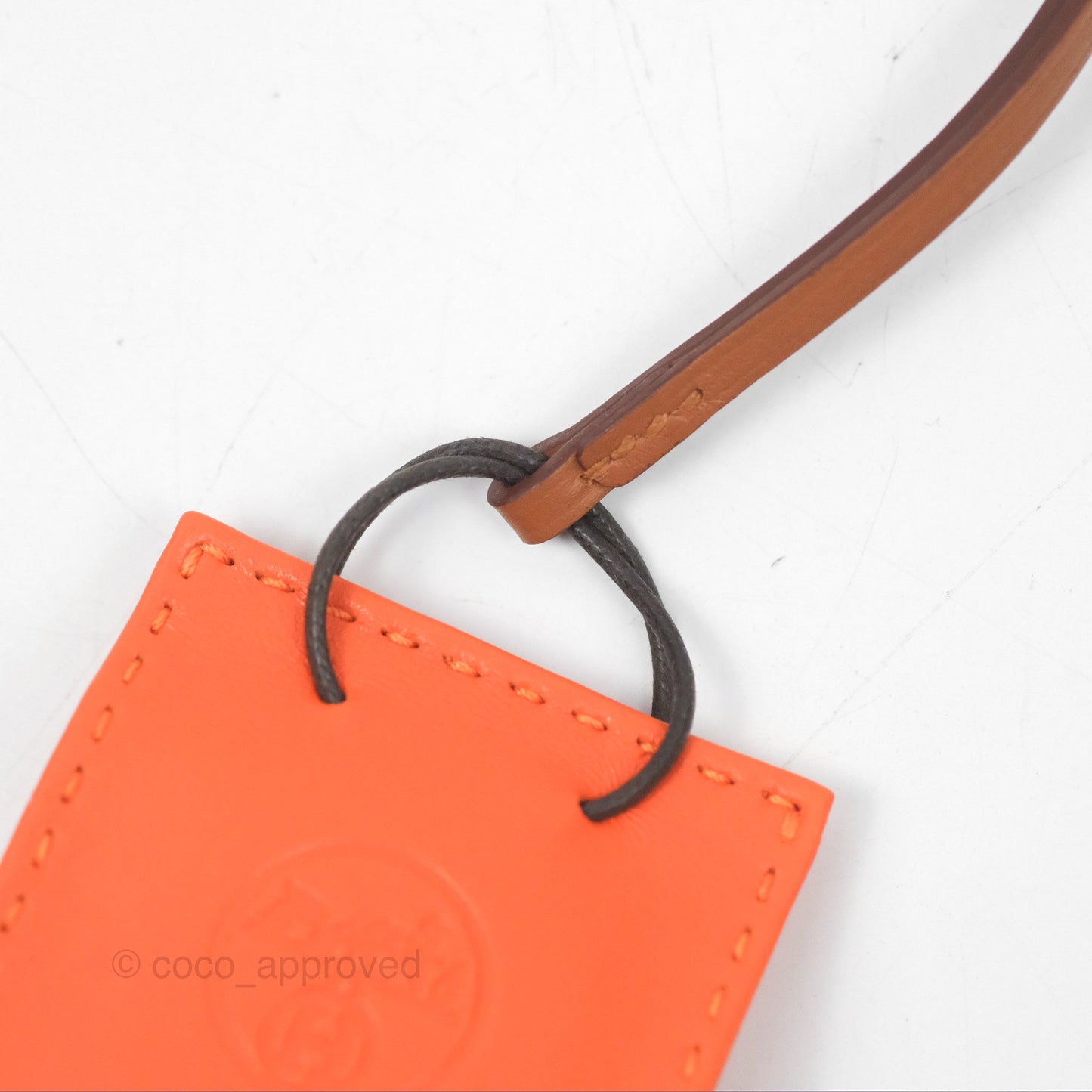 Hermès Orange Shopping Bag Charm