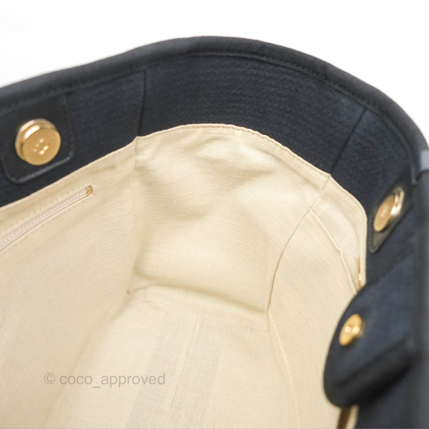Chanel Medium Canvas Deauville Tote Navy Gold Hardware