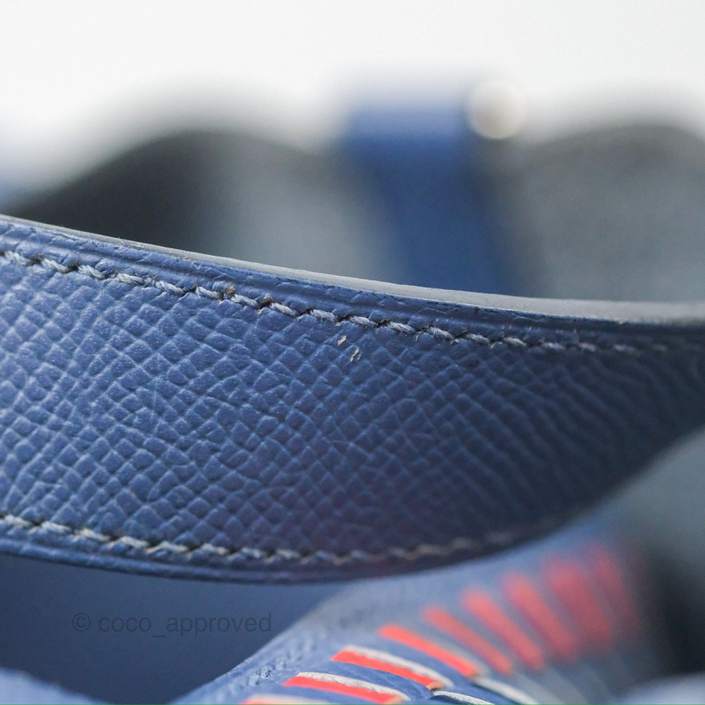 Hermès Tressage De Cuir Picotin Lock 18 Bleu Encre/Brique/Black Epsom Palladium Hardware