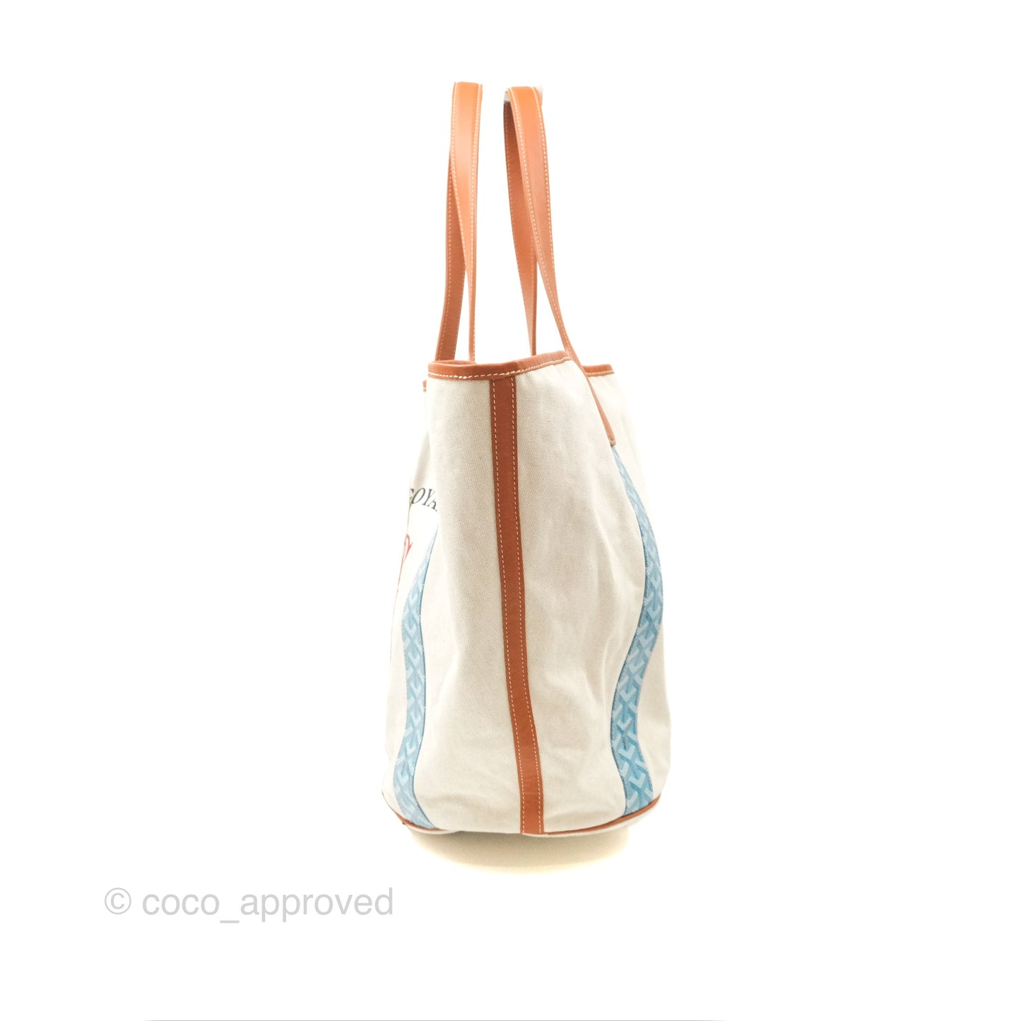 Goyard Belharra Bag Reversible Turquoise & Tan