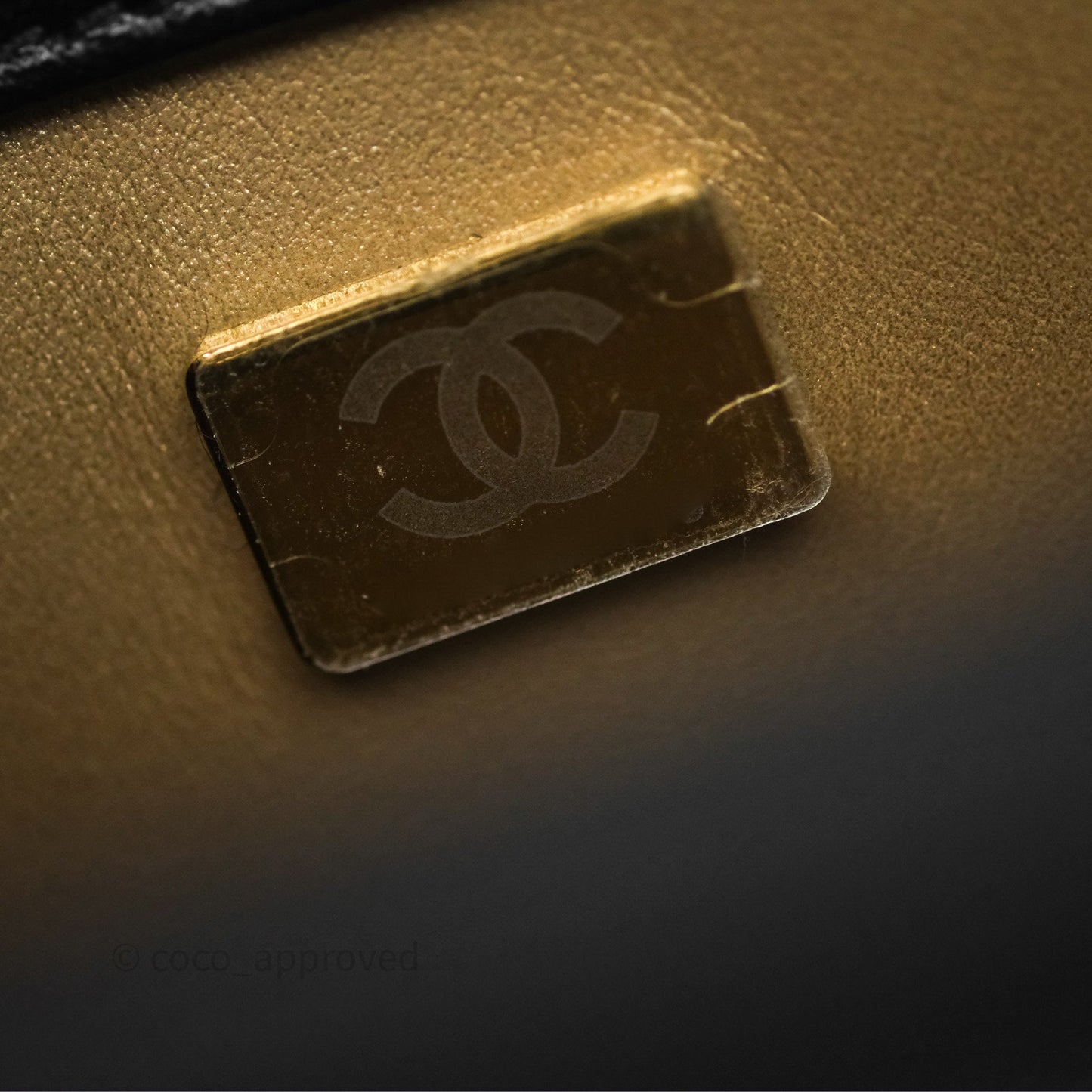 Chanel Pearl Crush Mini Square Quilted Black Lambskin Aged Gold Hardware