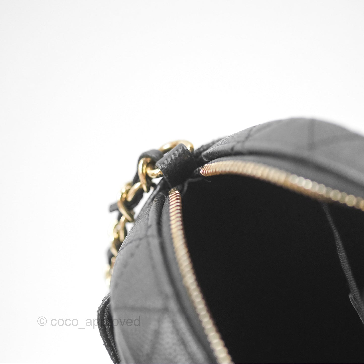 Chanel CC Day Camera Bag Black Caviar Gold Hardware