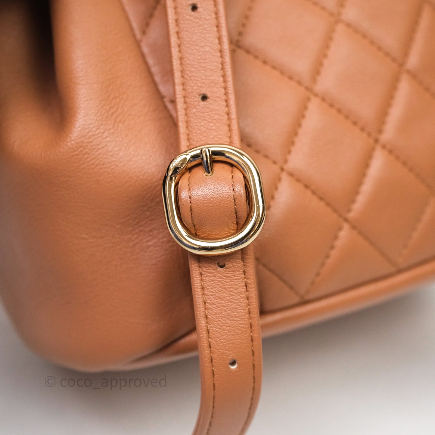 Chanel Small Duma Drawstring Backpack Camel Calfskin
