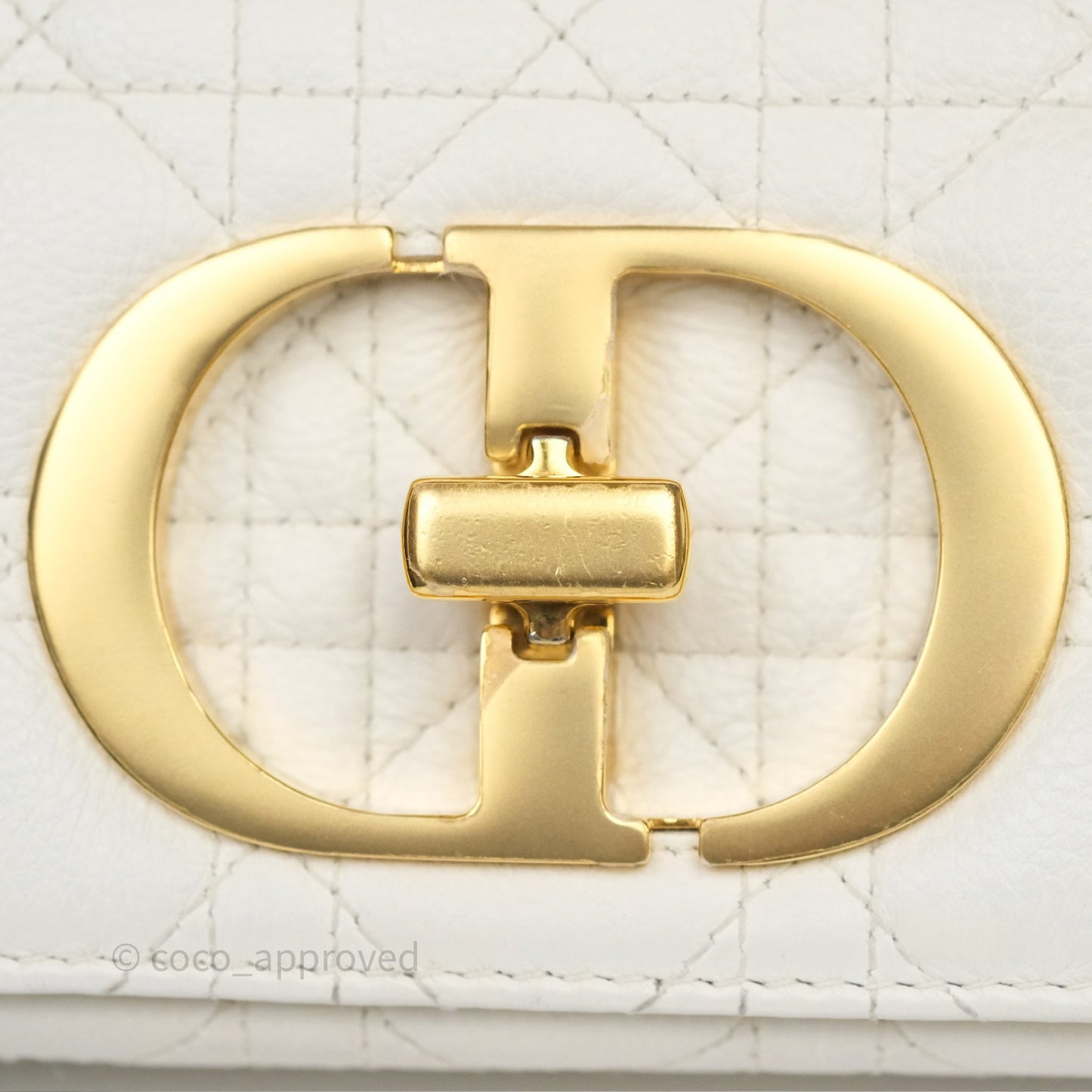 Dior Small Caro Bag Latte Supple Cannage Calfskin