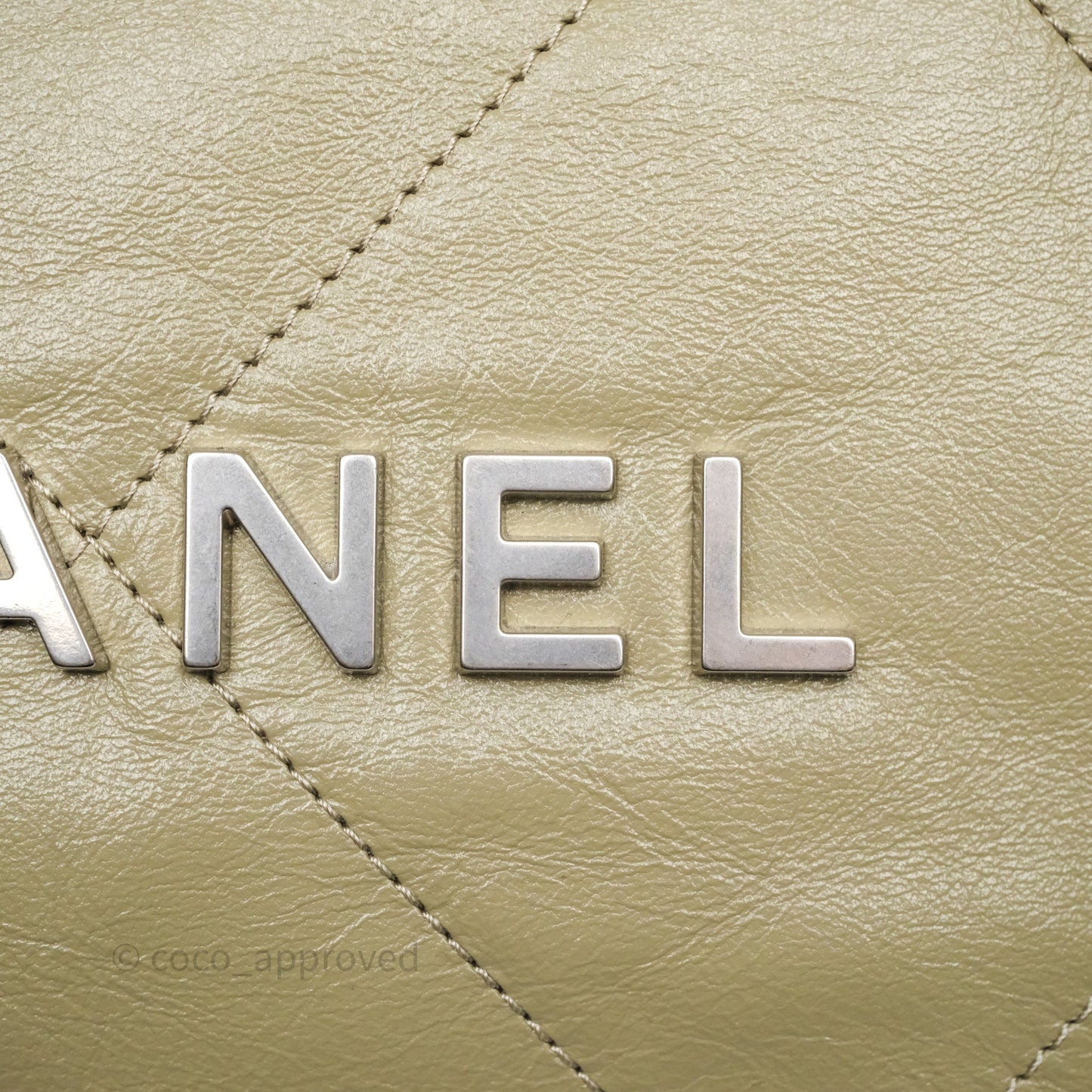 Chanel 22 Small Sage Green Shiny Calfskin Silver Hardware