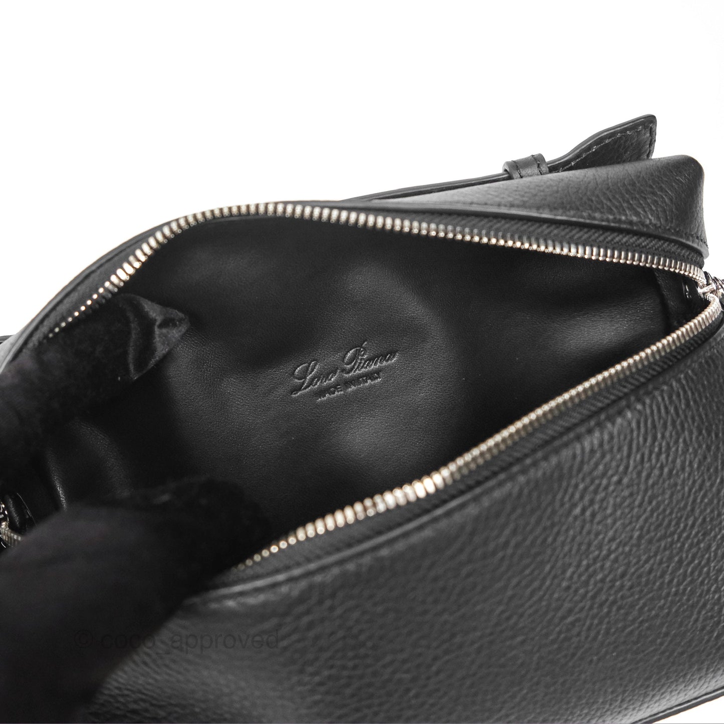 Loro Piana Extra Pocket L19 Black Grained Calfskin