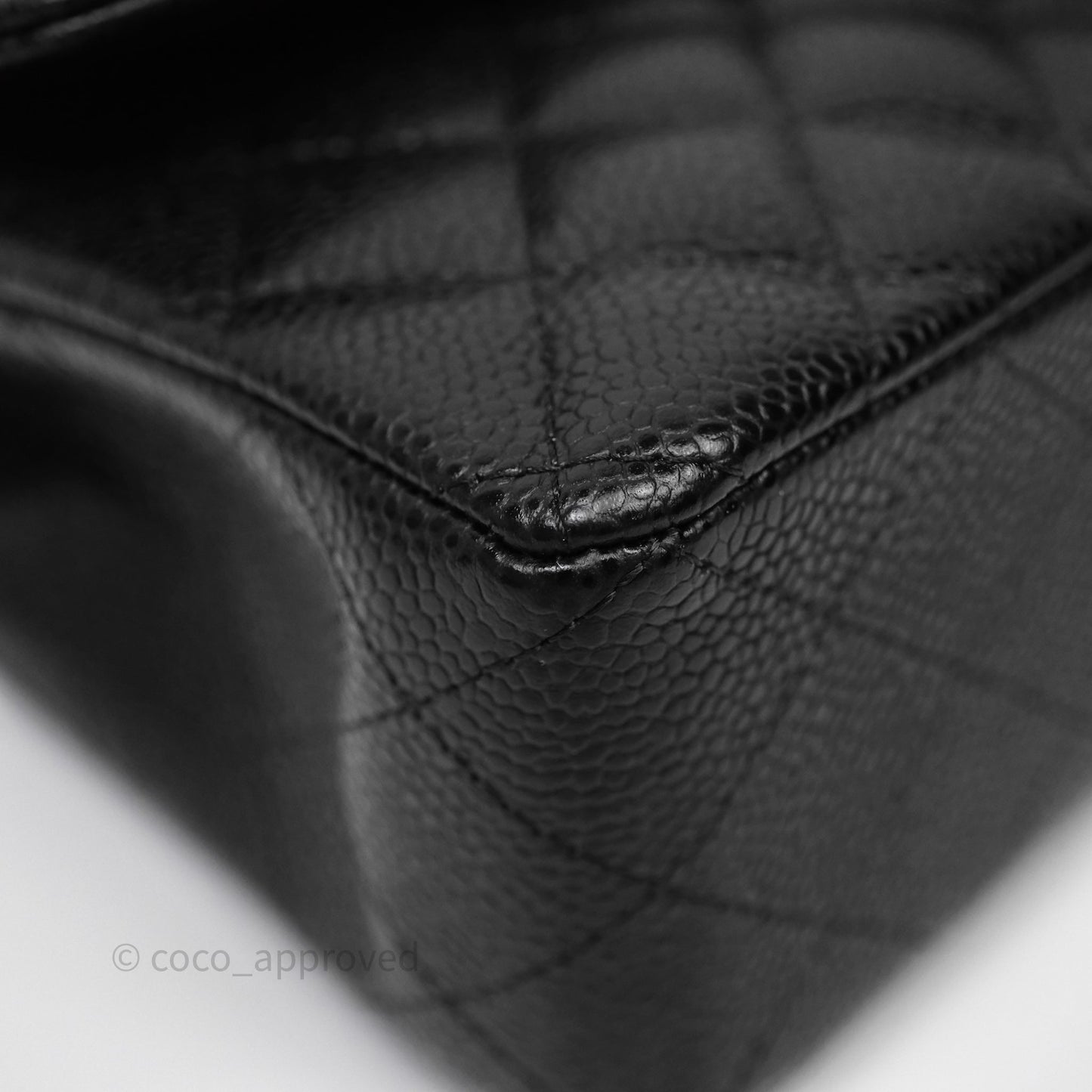 Chanel Small Classic Flap Quilted Black Caviar Gold Hardware