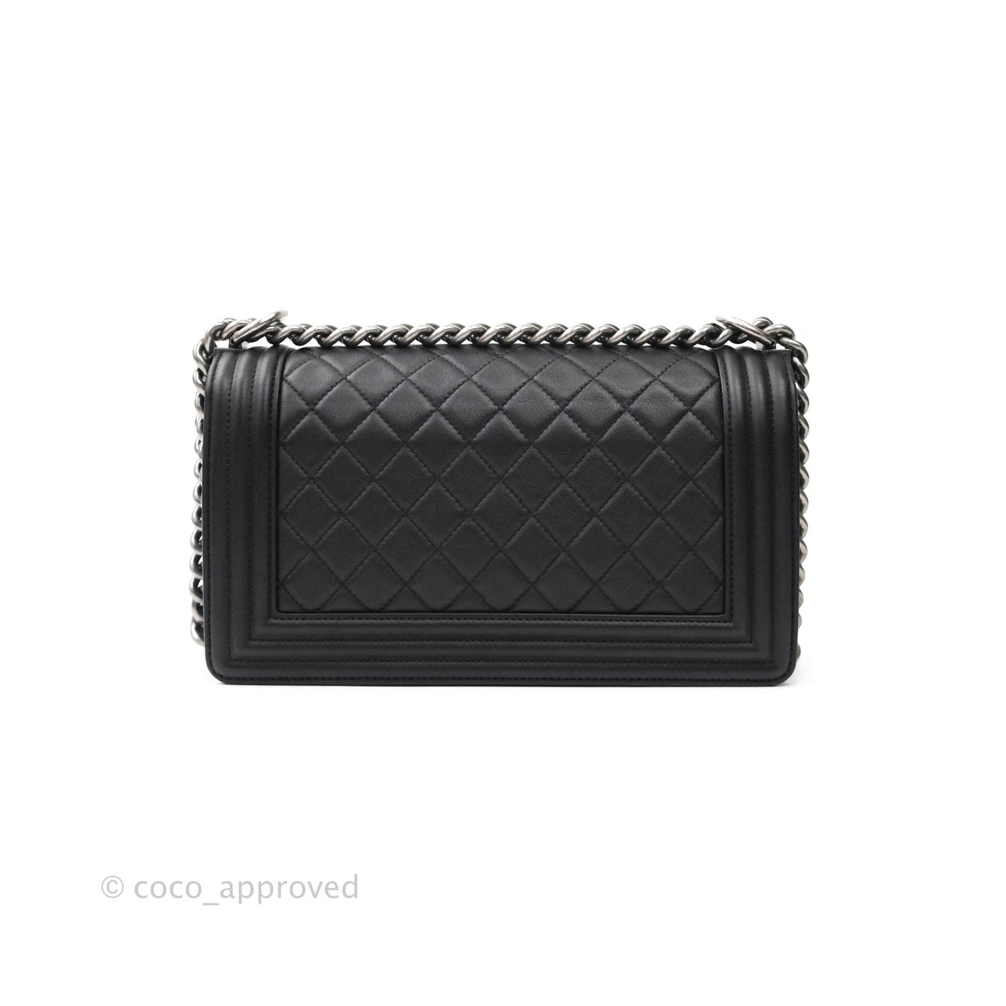 Chanel Quilted Medium Calfskin Boy Flap Ruthenium Hardware