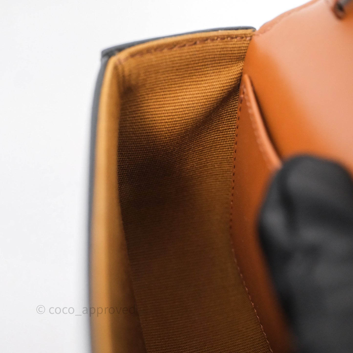 Celine Mini Triomphe Canvas Tan Calfskin