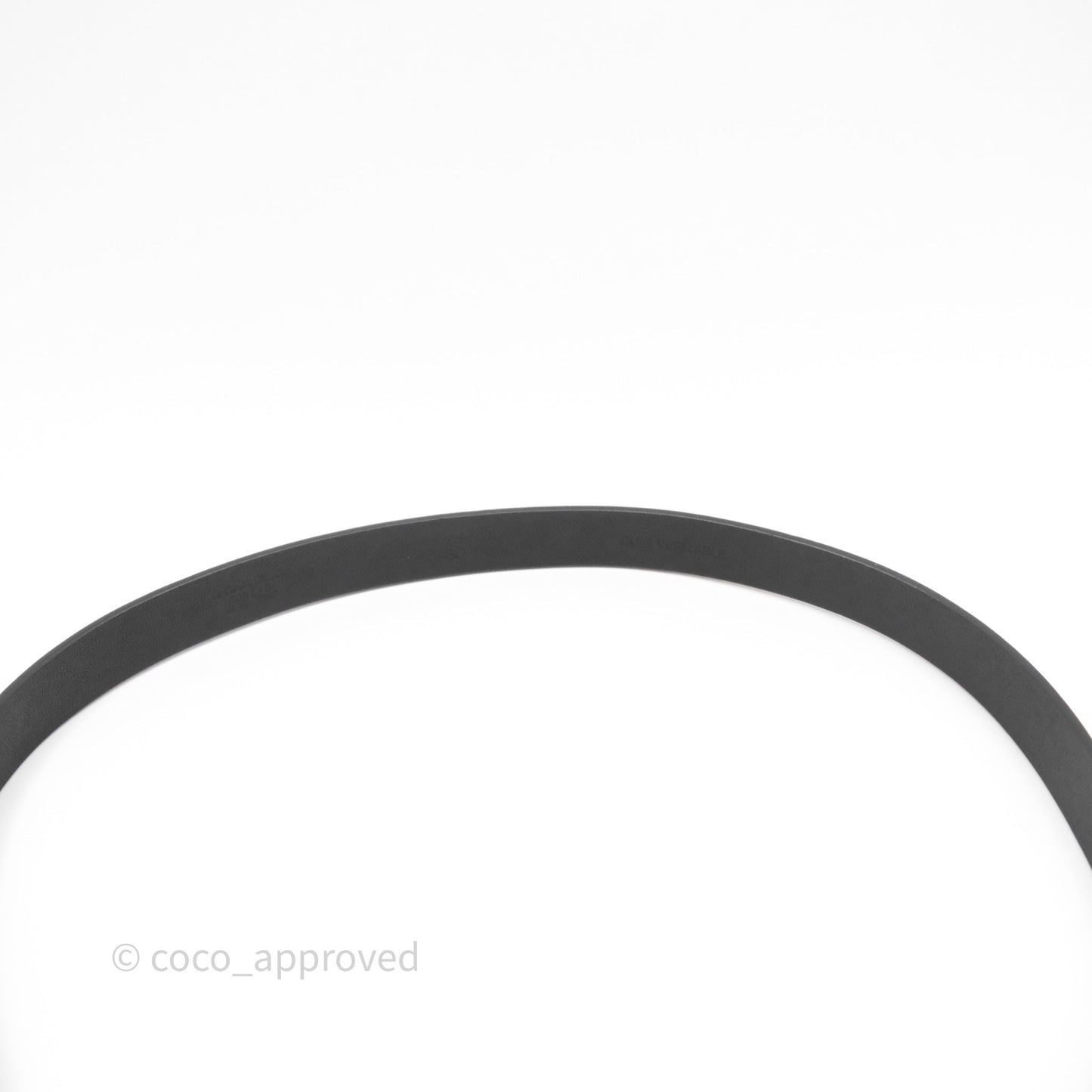 Chanel Crystal CC Belt Black Silver Hardware Size 75 20S