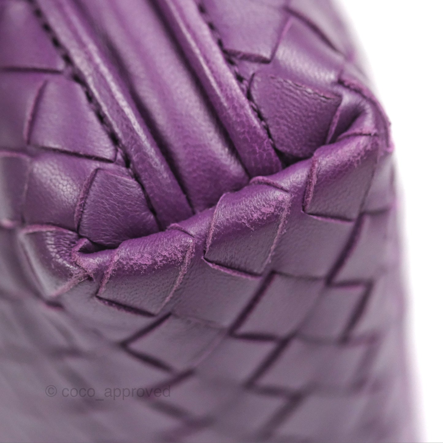 Bottega Veneta Crossbody Bag Intrecciato Leather Purple