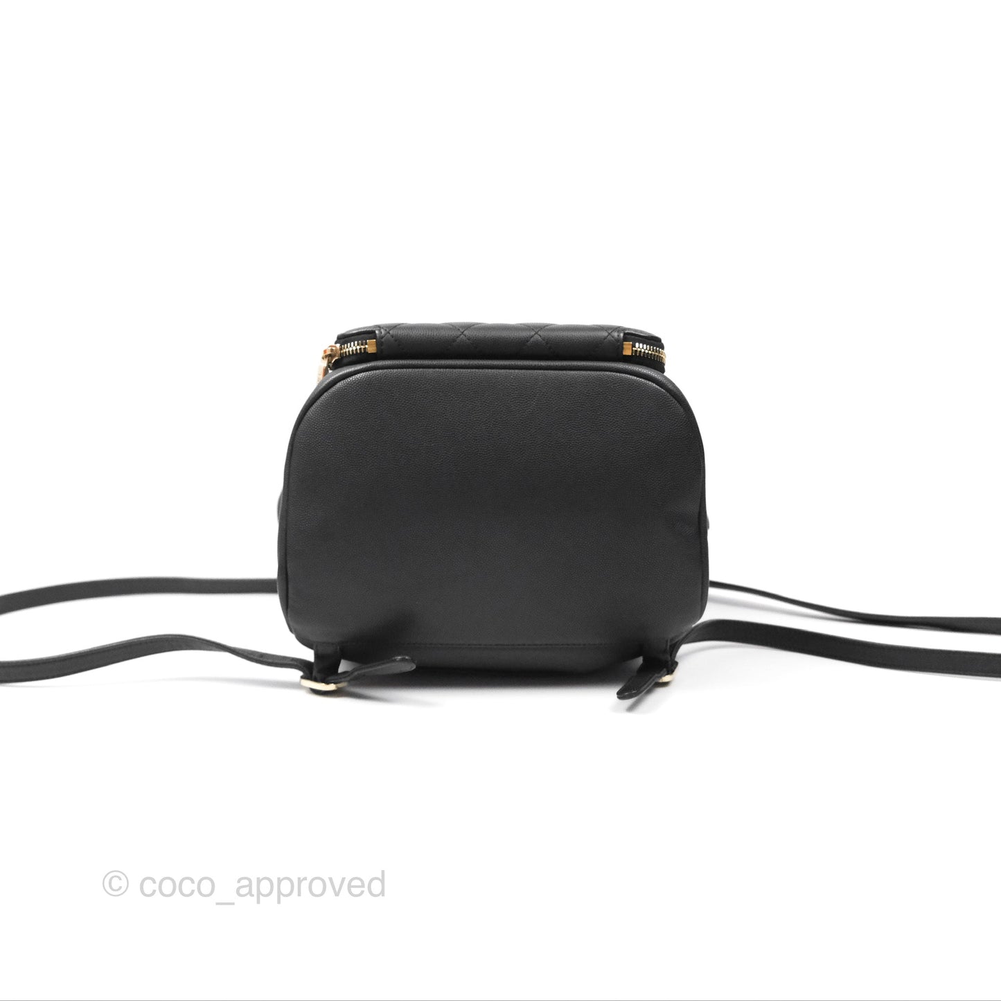 Chanel Quilted Business Affinity Backpack Black Caviar Gold Hardware