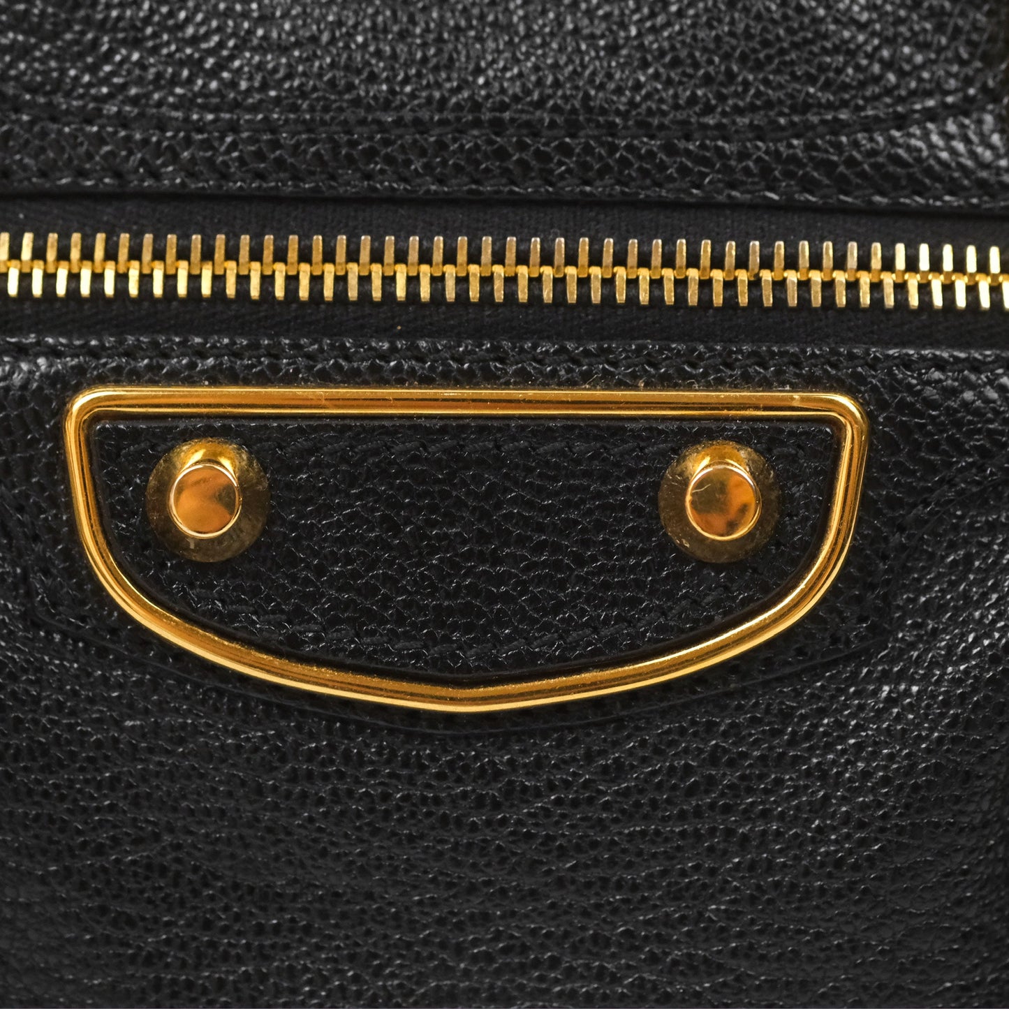 Balenciaga Classic Mini City Bag Black Grained Calfskin Gold Hardware