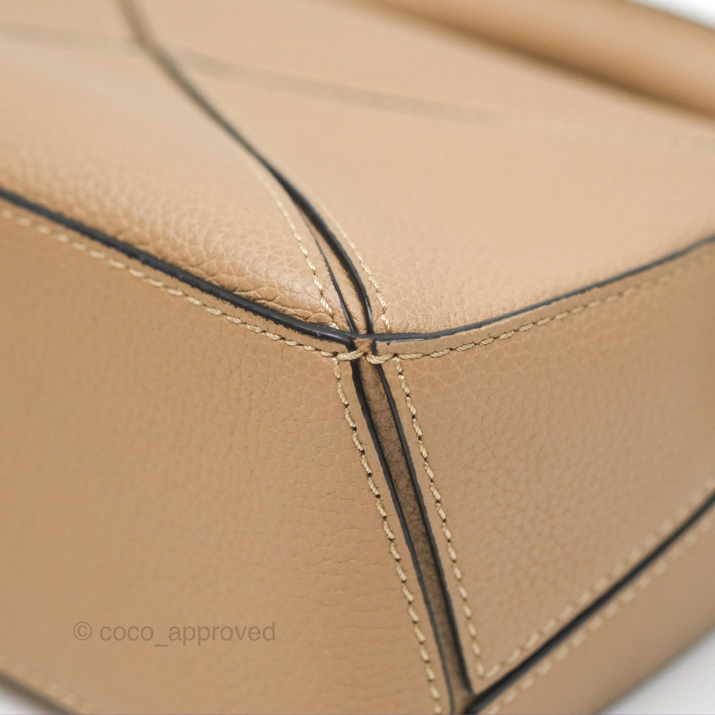 Loewe Mini Puzzle Bag Sand Calfskin Gold Hardware
