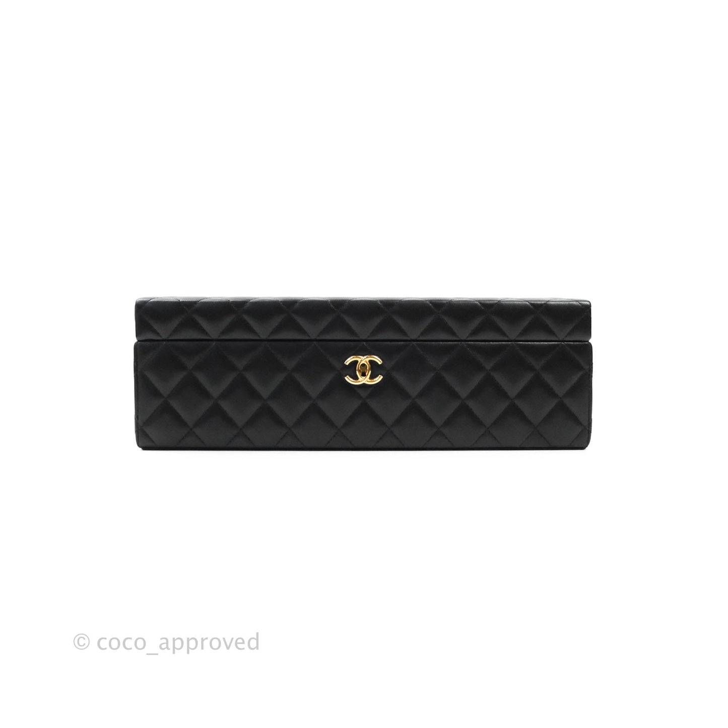 Chanel Jewellery Box Quilted Black Lambskin Gold Hardware