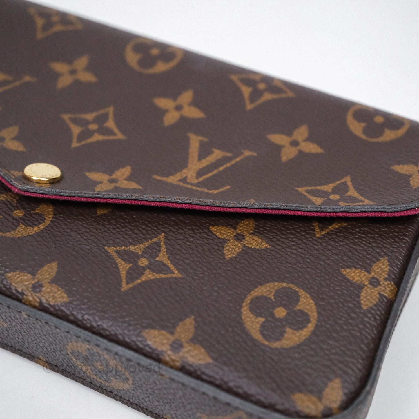 Louis Vuitton Félicie Pochette Clutch Monogram Canvas Gold Hardware