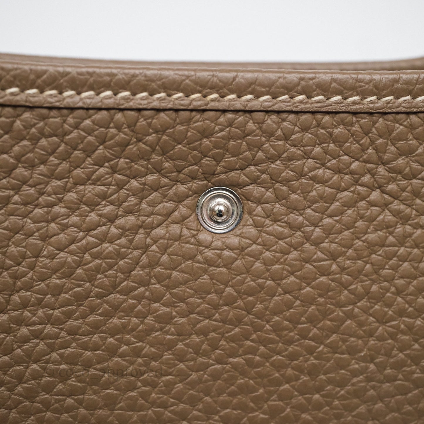 Hermès Mini Evelyne 16 Etoupe Clemence Palladium Hardware