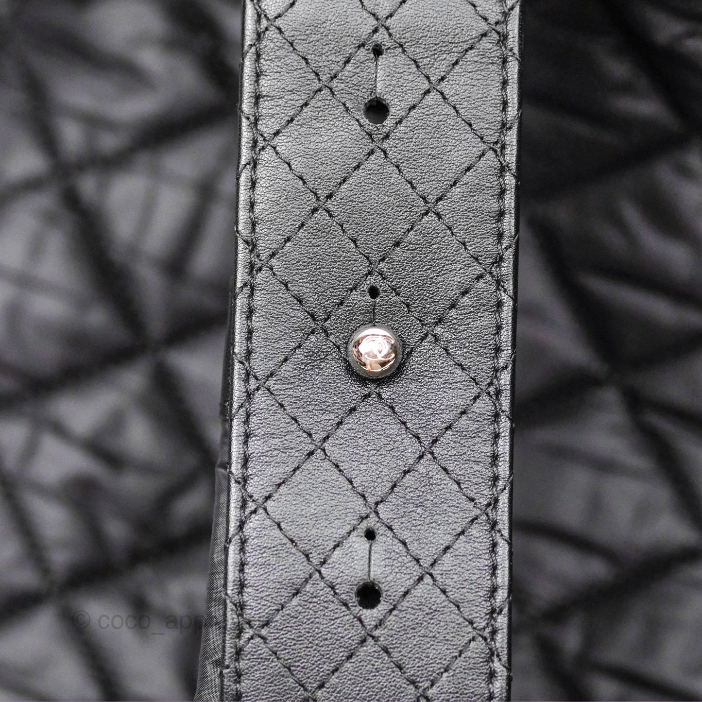 Chanel Coco Cocoon Backpack Black Nylon Silver Hardware