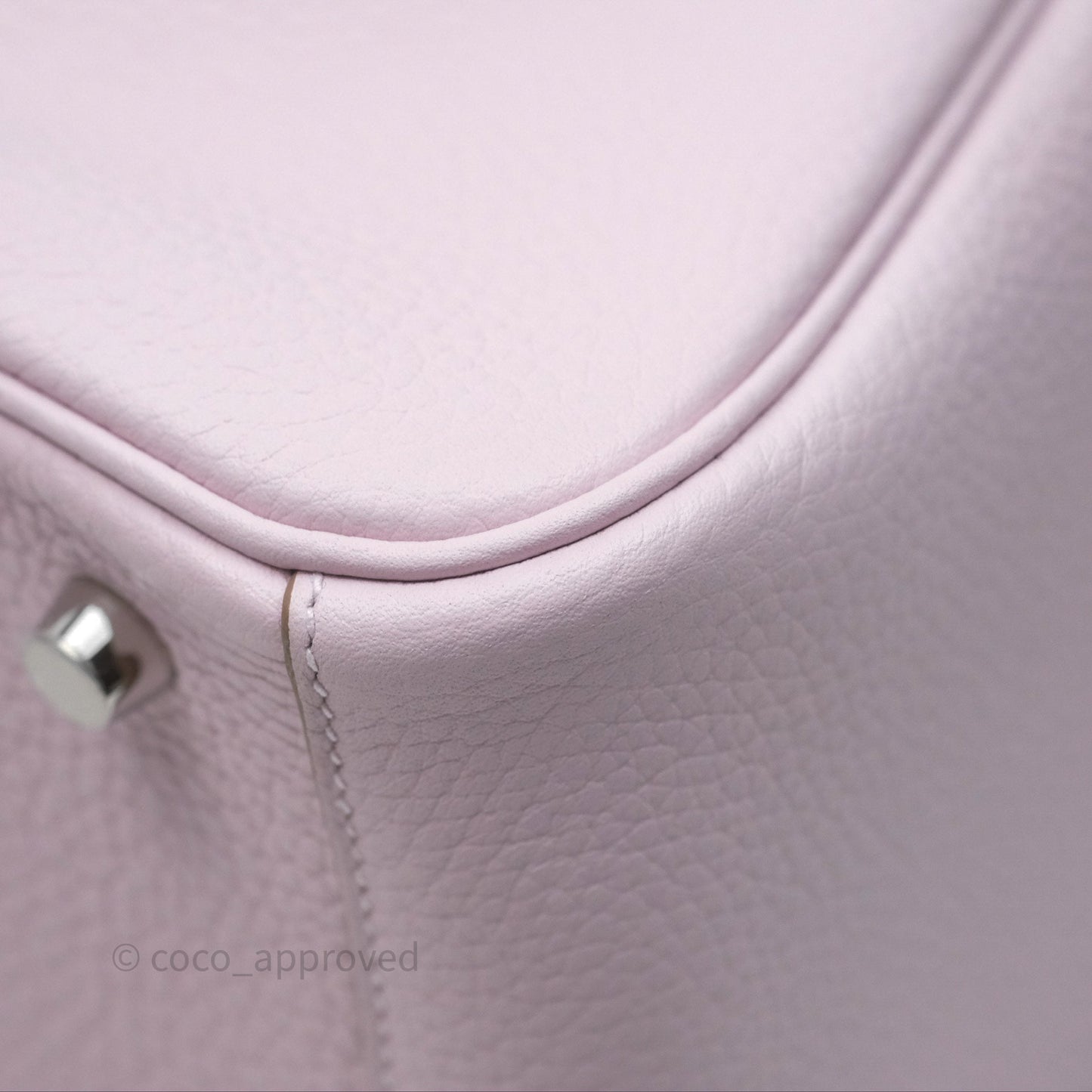 Hermès Lindy 26 Mauve Pale 09/Nata I2 Clemence Palladium Hardware