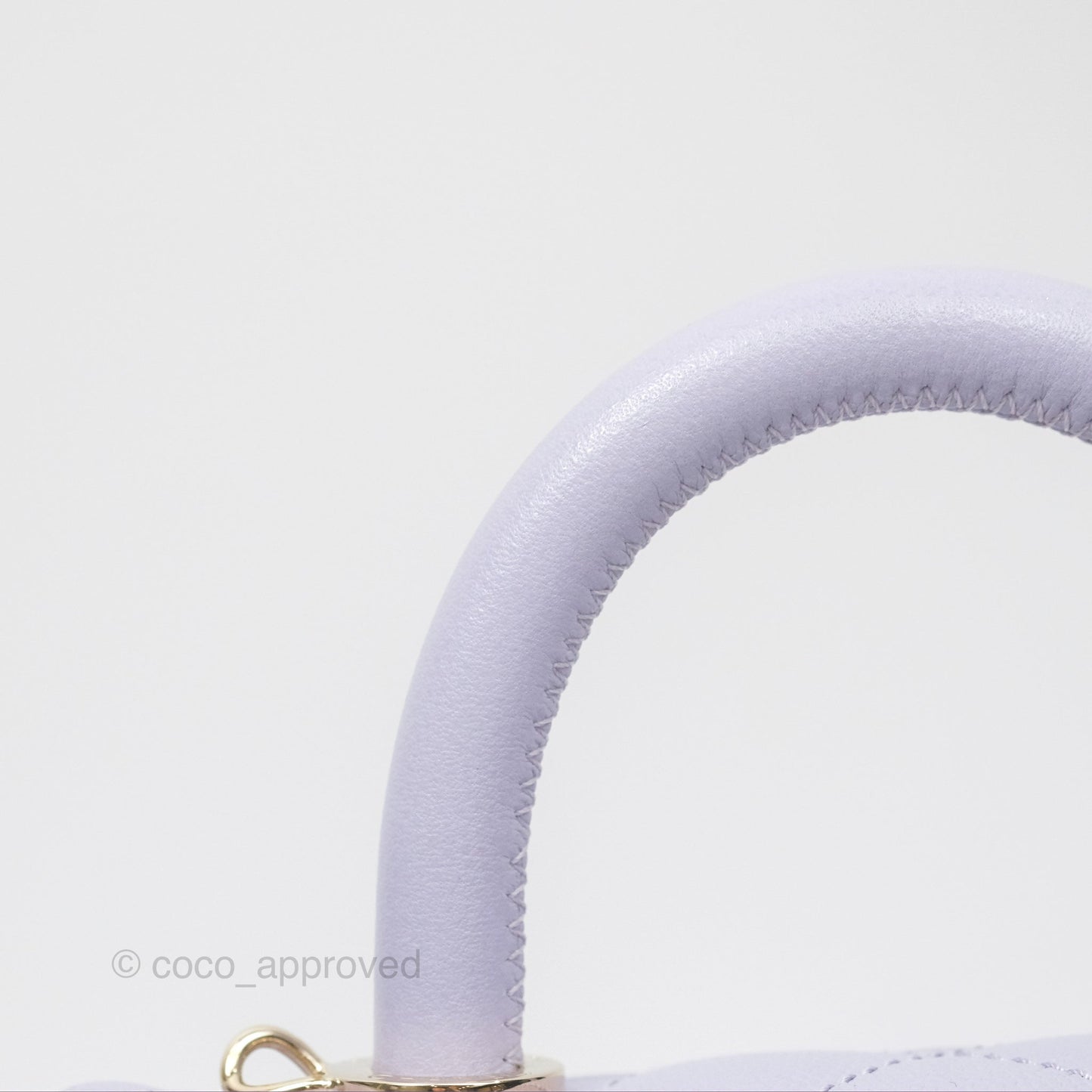 Chanel Mini Coco Handle Lilac Caviar Gold Hardware