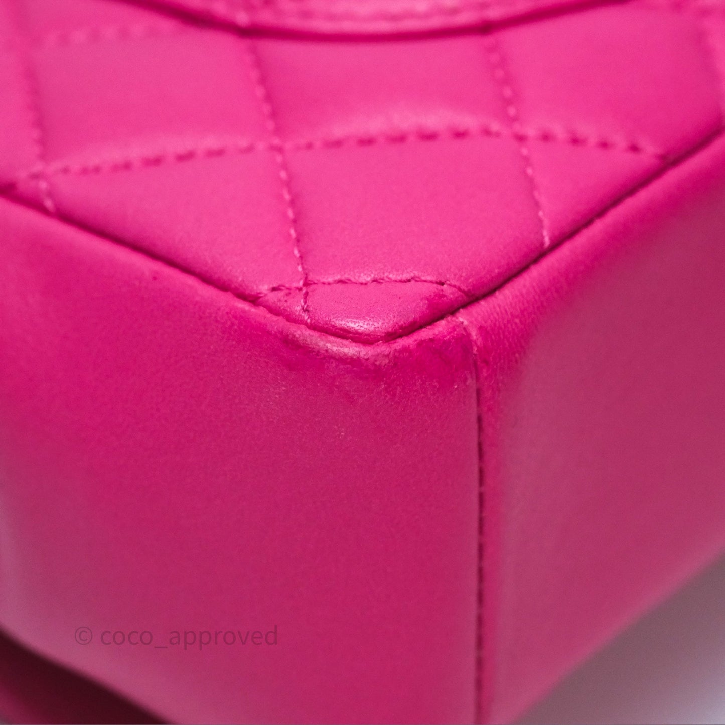 Chanel Quilted Mini Mademoiselle Chic Flap Dark Pink Lambskin Aged Gold Hardware