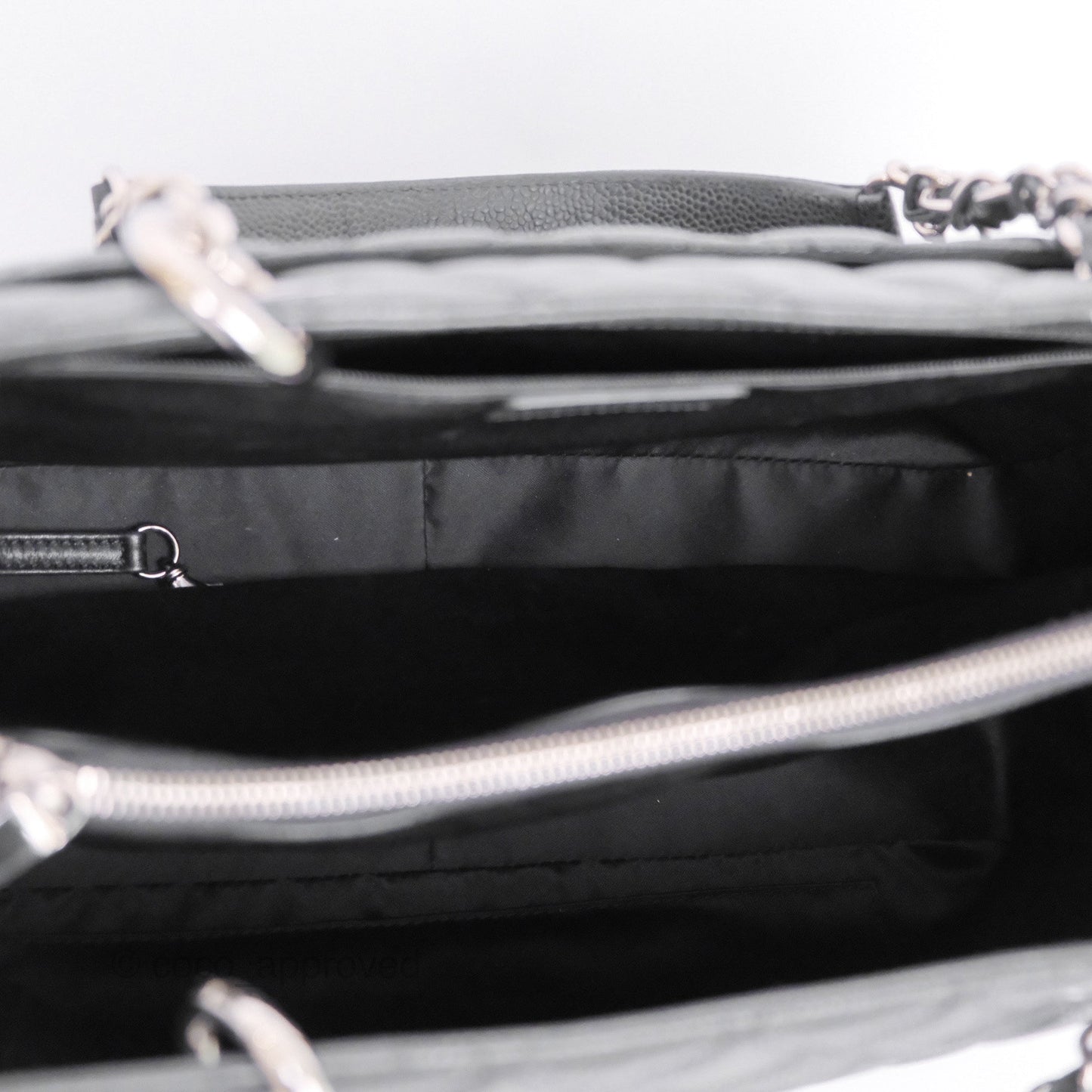 Chanel GST Black Caviar Silver Hardware