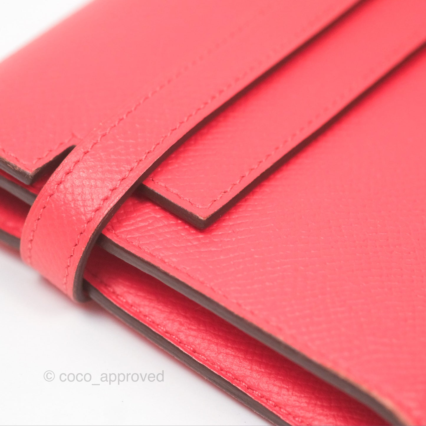 Hermès Kelly Wallet Pink Epsom Palladium Hardware