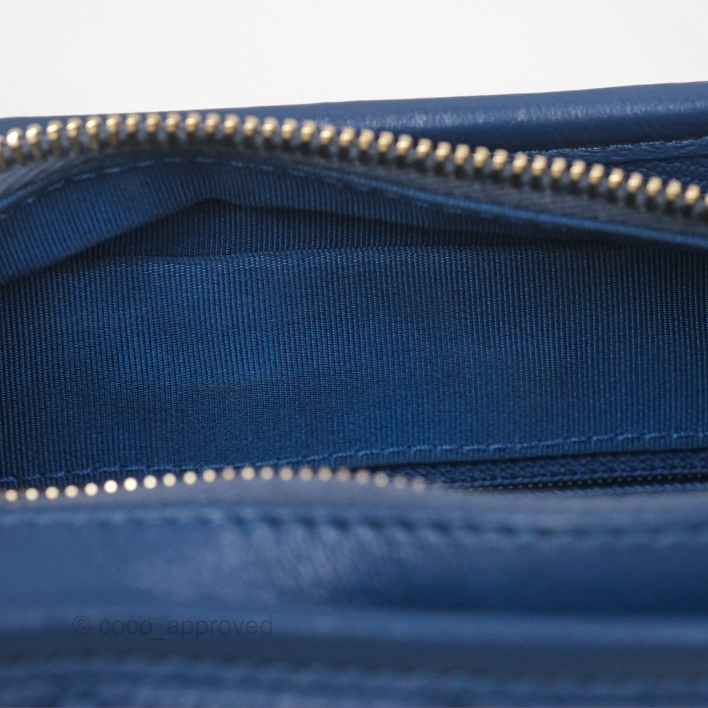 Chanel Small Gabrielle Hobo Blue Patent Goatskin Mixed Hardware